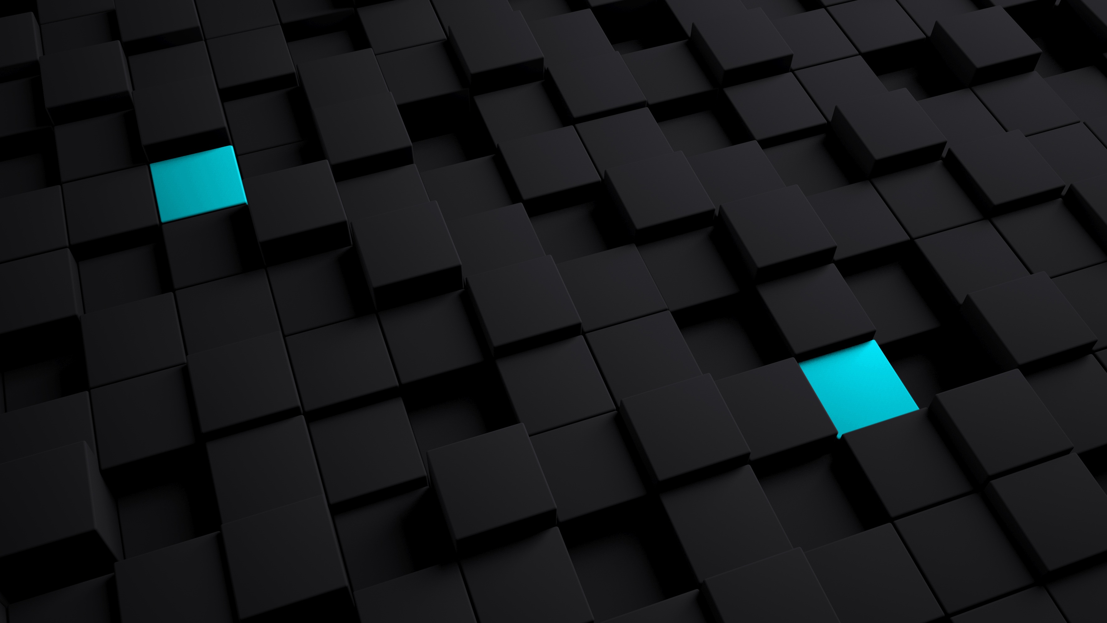 Dark 3D Cubes 4K HD Wallpaper