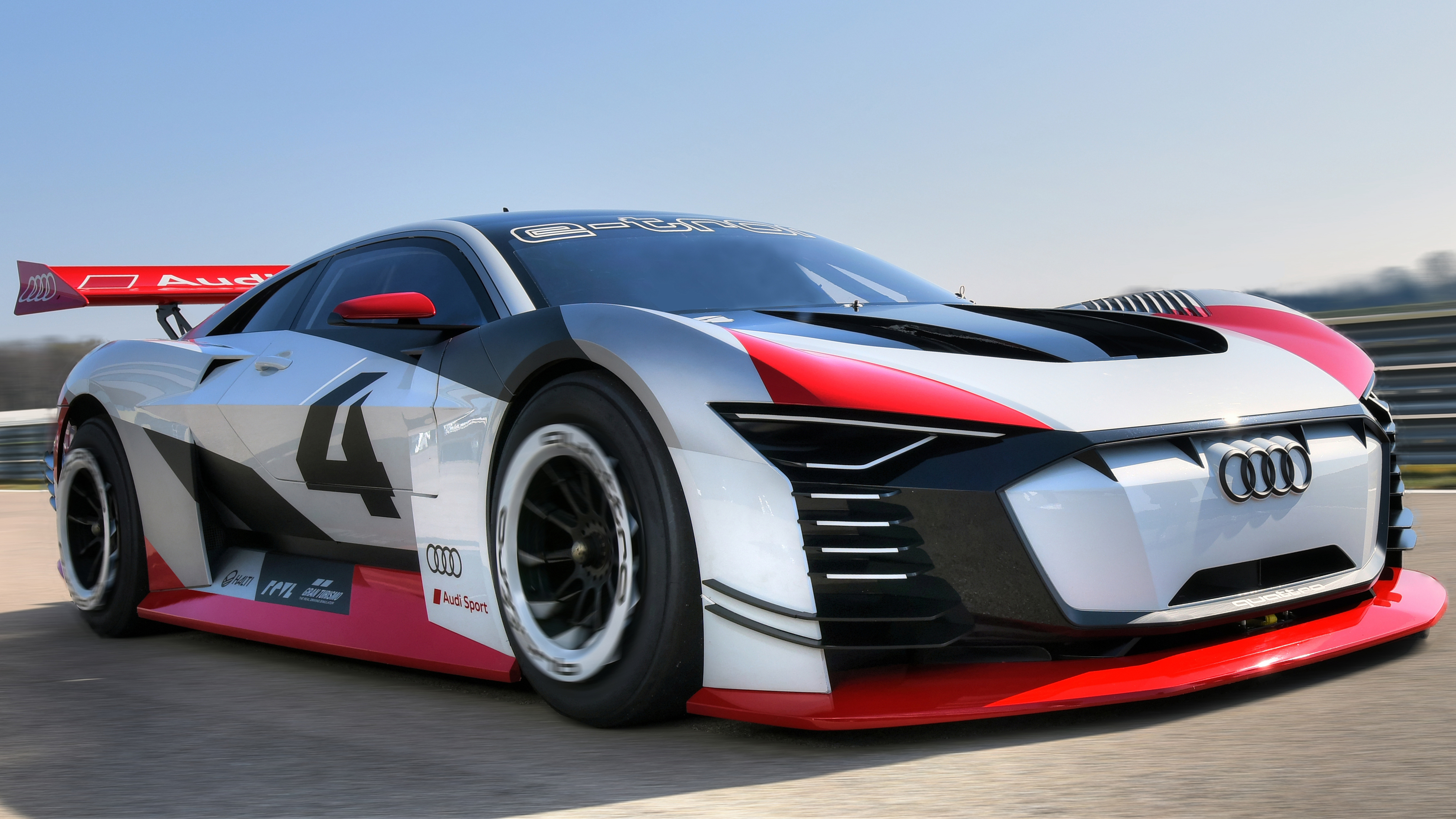 Audi e-tron Vision Gran Turismo race car 4K HD Wallpaper