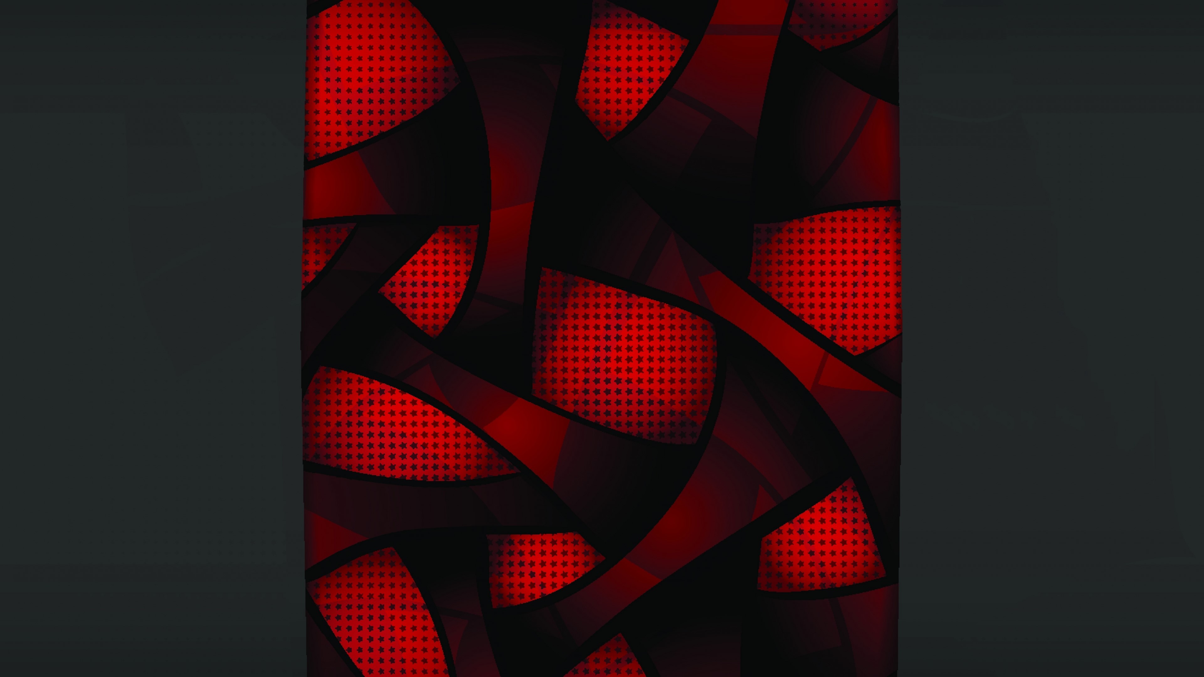4K Abstract Red and Black Geometric Pattern HD Wallpaper