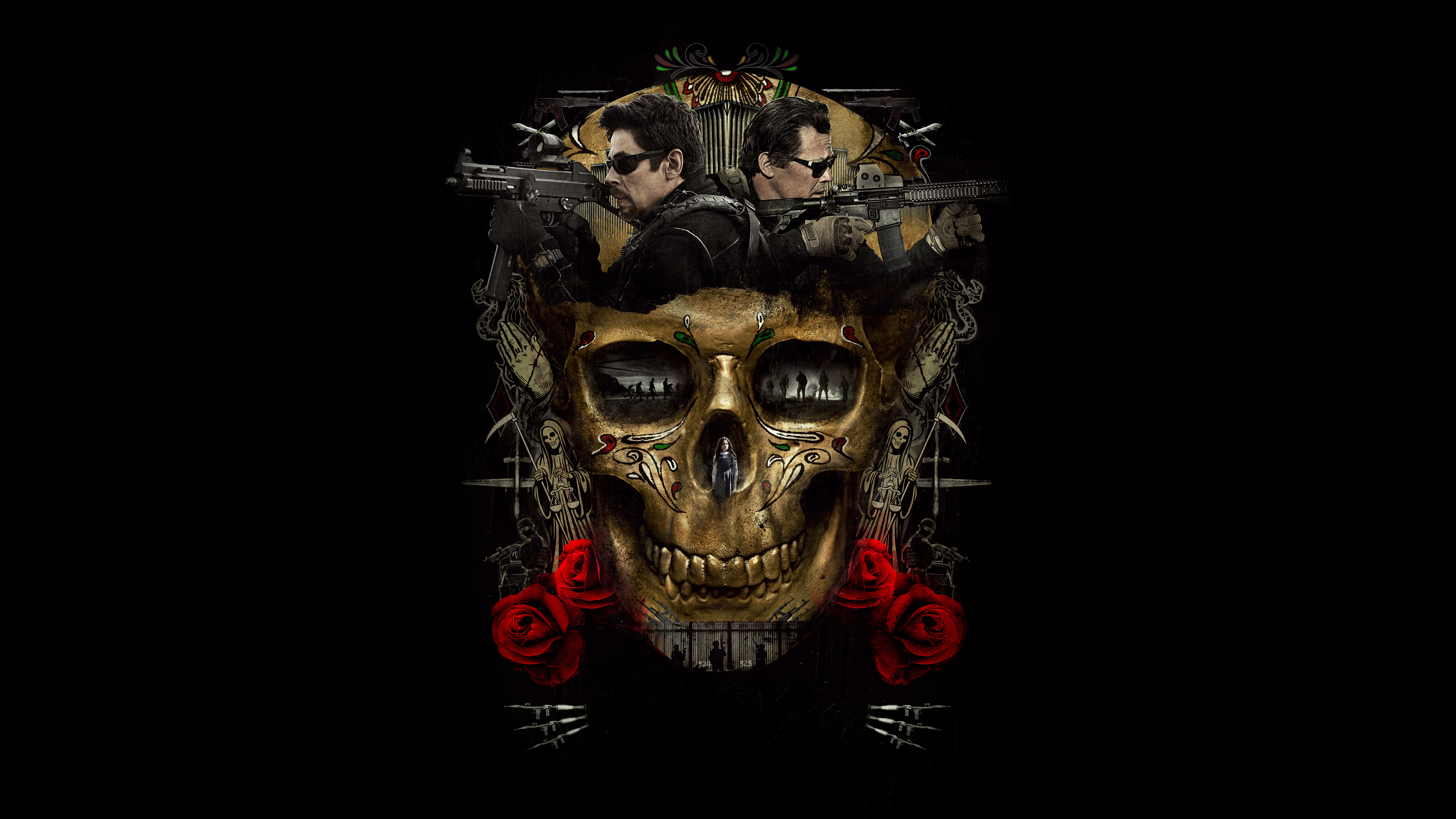 Sicario: Day of the Soldado Josh Brolin Benicio Del Toro 4K HD Wallpaper