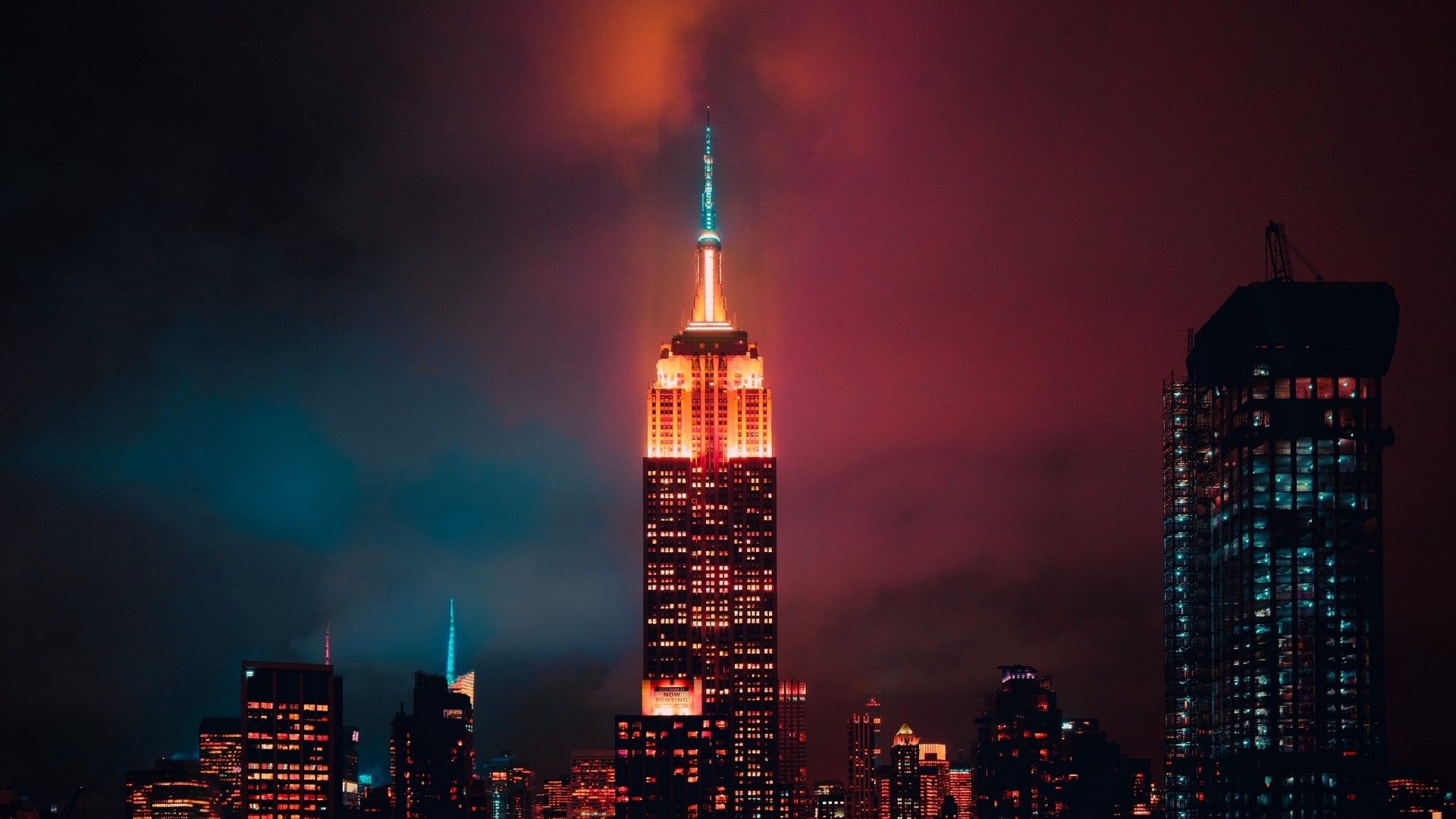 Empire State Building at Night HD Wallpaper