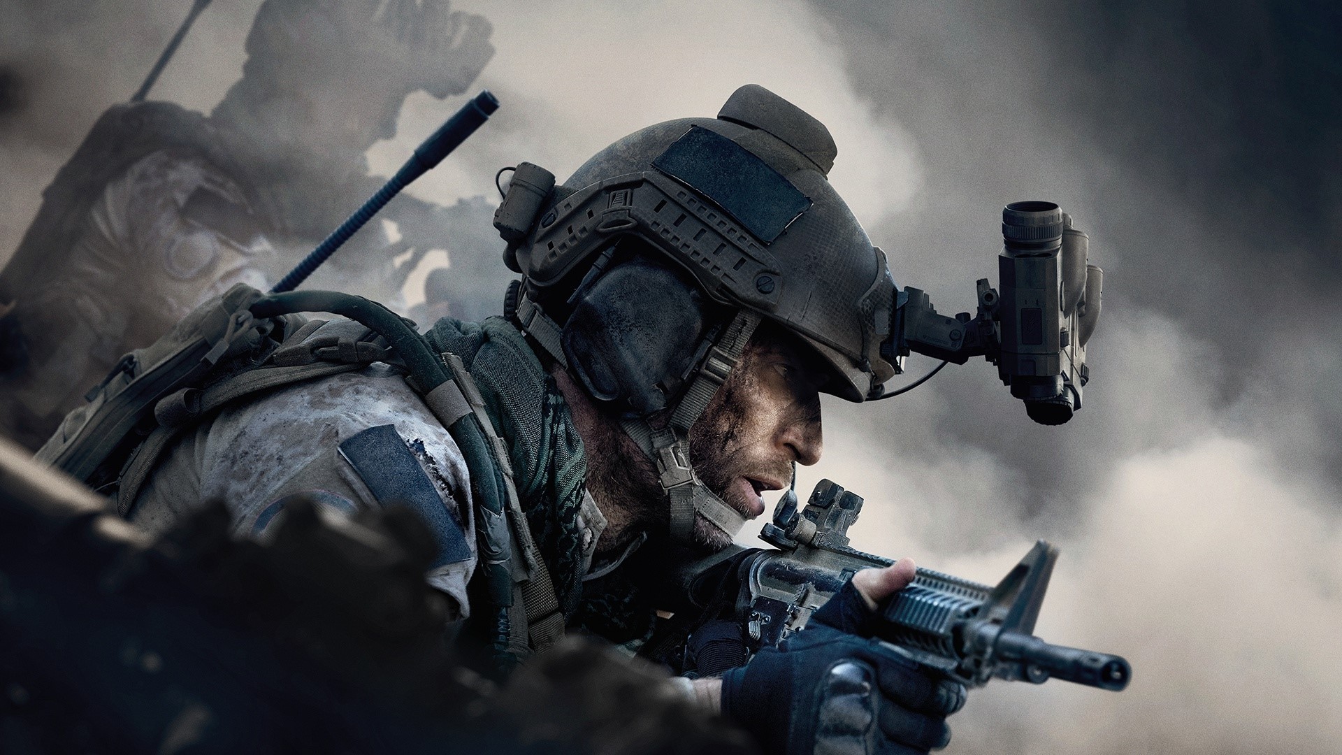 Soldier aiming rifle in Call of Duty: Modern Warfare HD Wallpaper