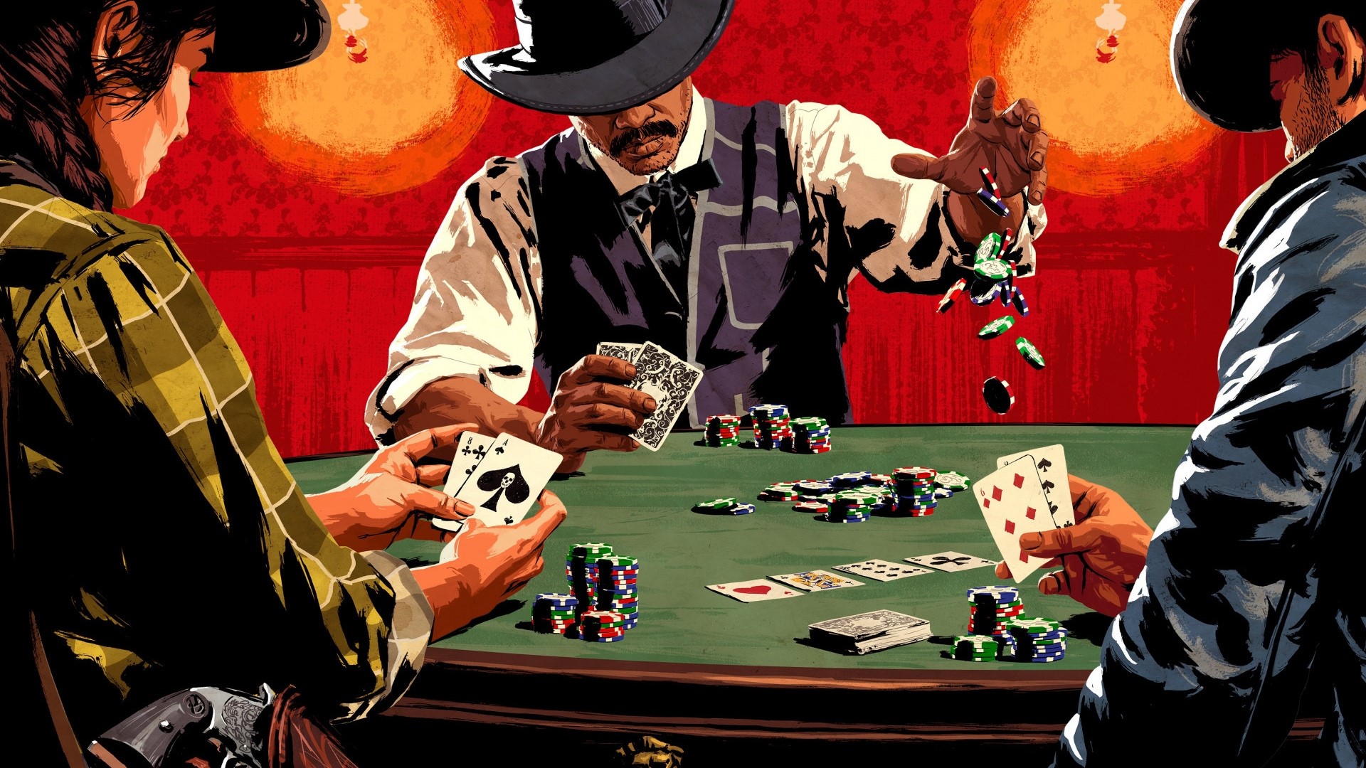 Poker game in Red Dead Redemption 2 HD Wallpaper