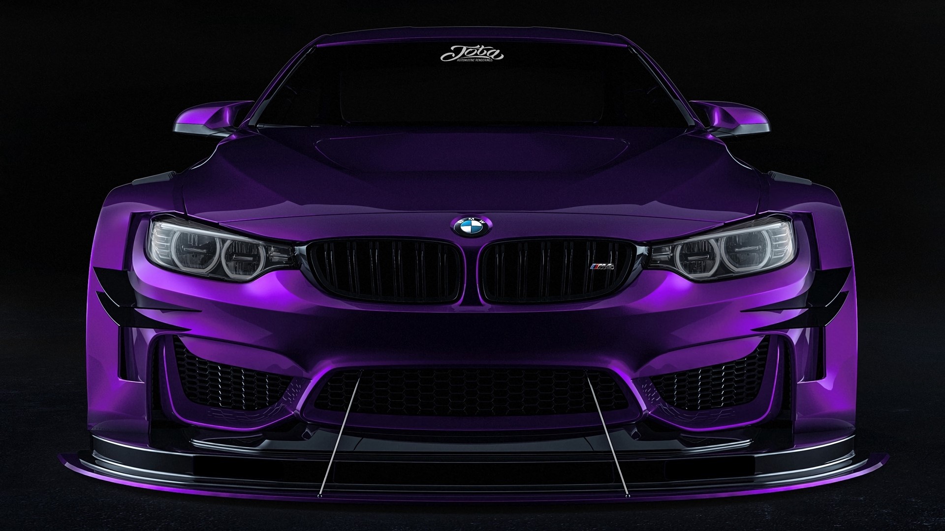 Purple BMW M4 Widebody HD Wallpaper