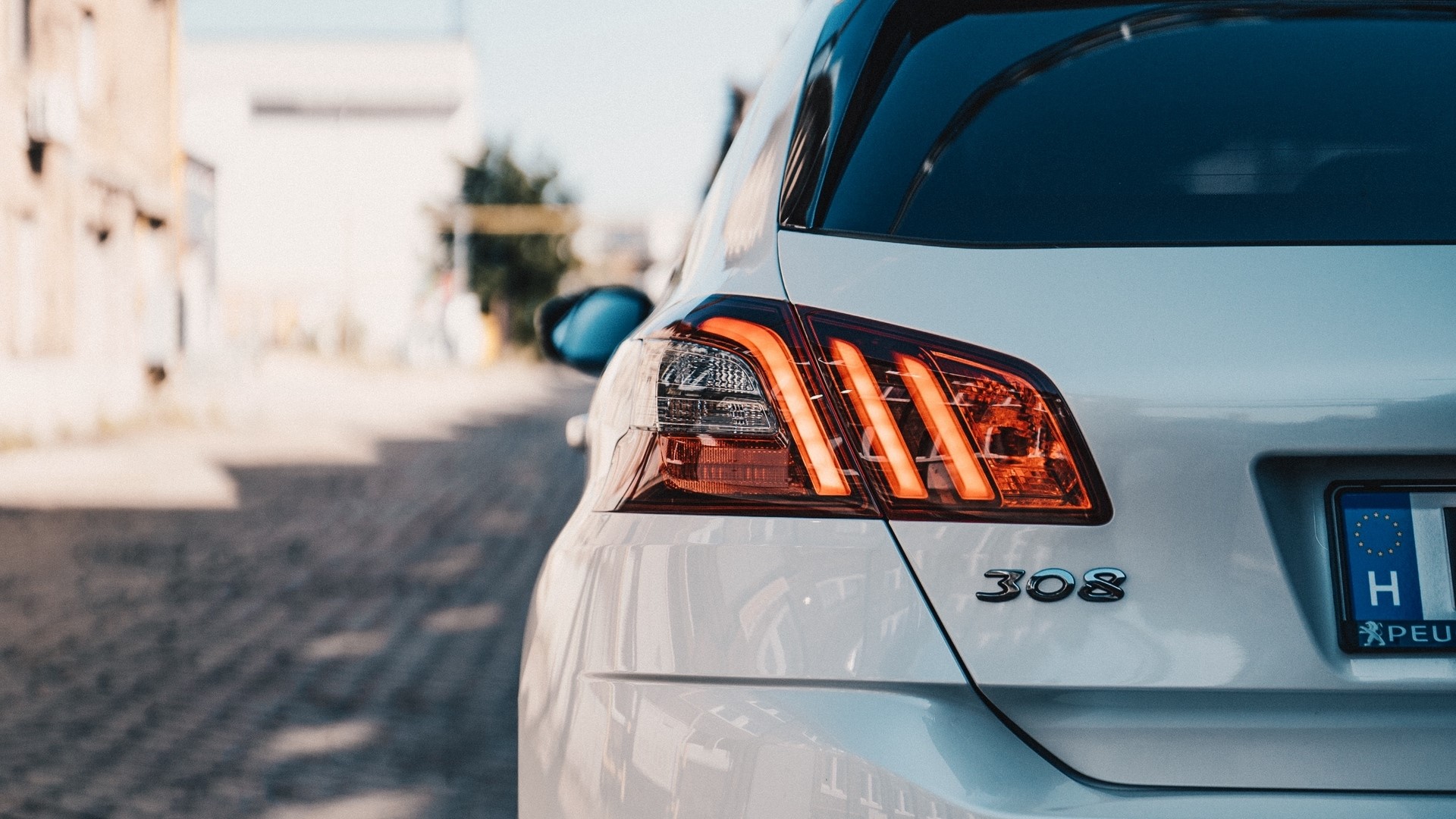 Peugeot 308 rear view HD Wallpaper