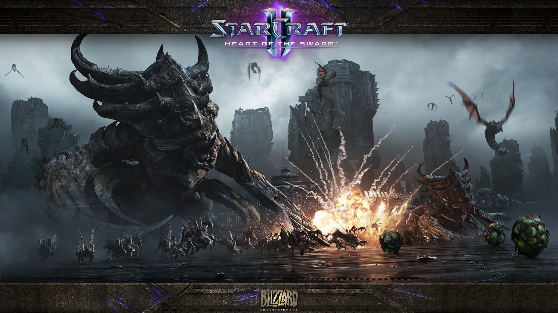 StarCraft II: Heart of the Swarm Zerg attack HD Wallpaper