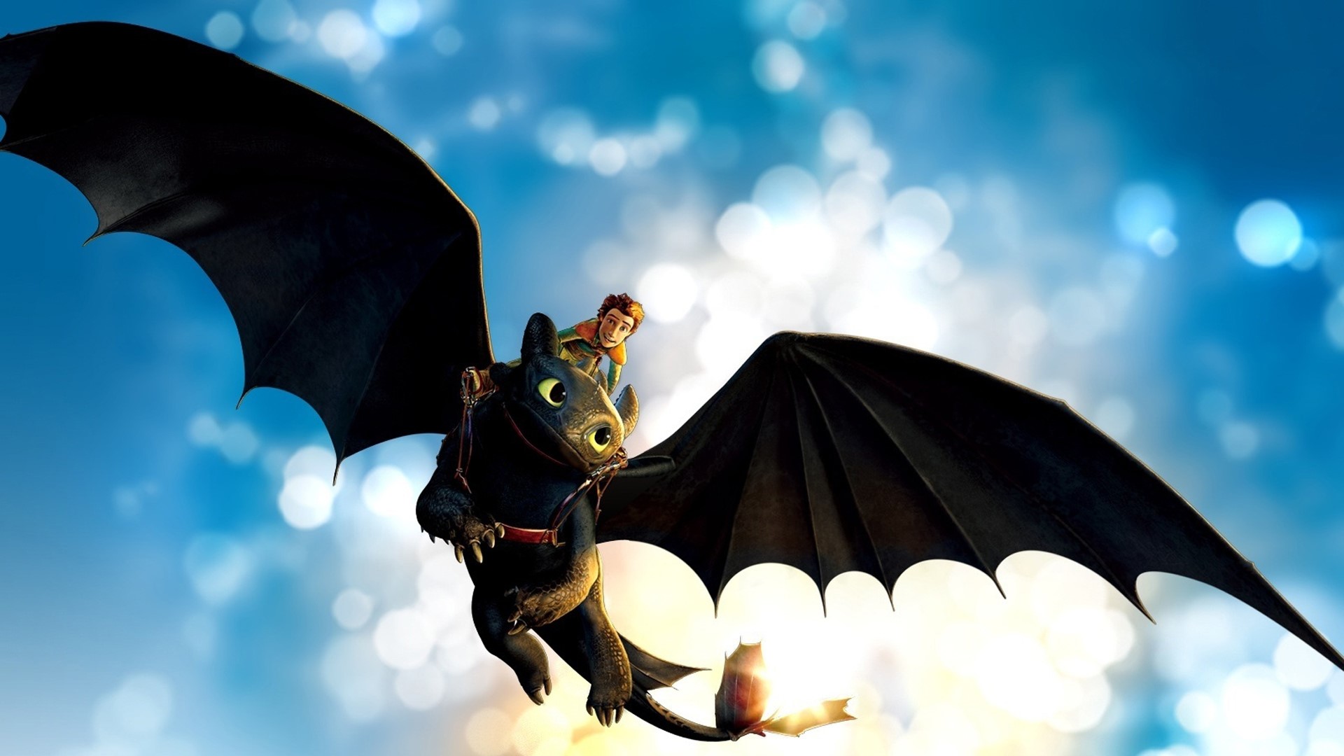 Toothless and Hiccup from How to Train Your Dragon flying HD Wallpaper