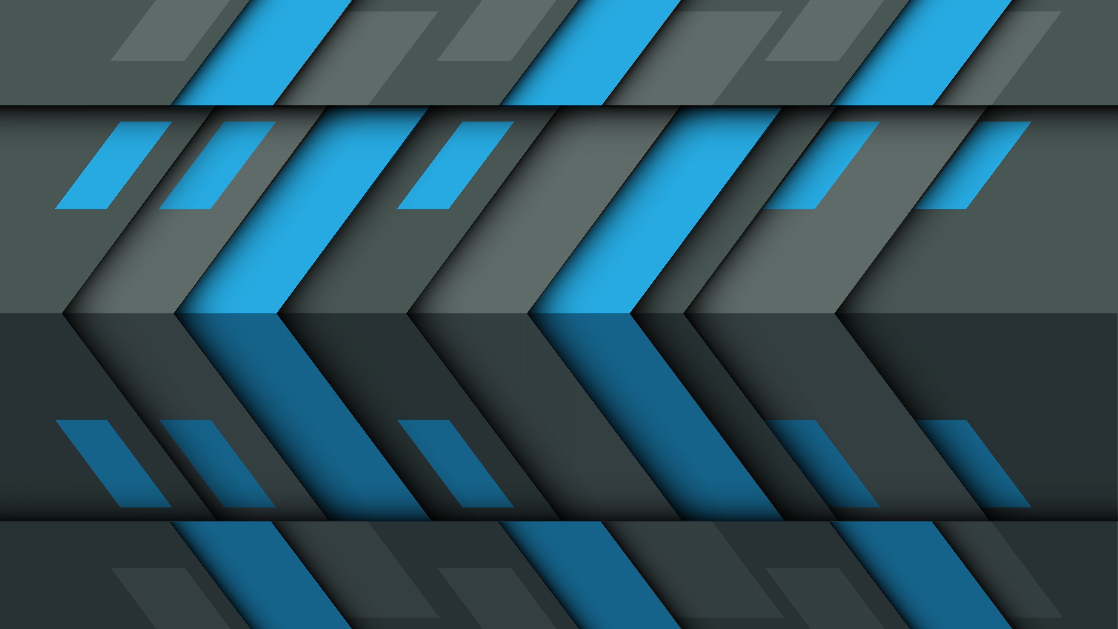 4K Gray Blue Geometric Texture HD Wallpaper