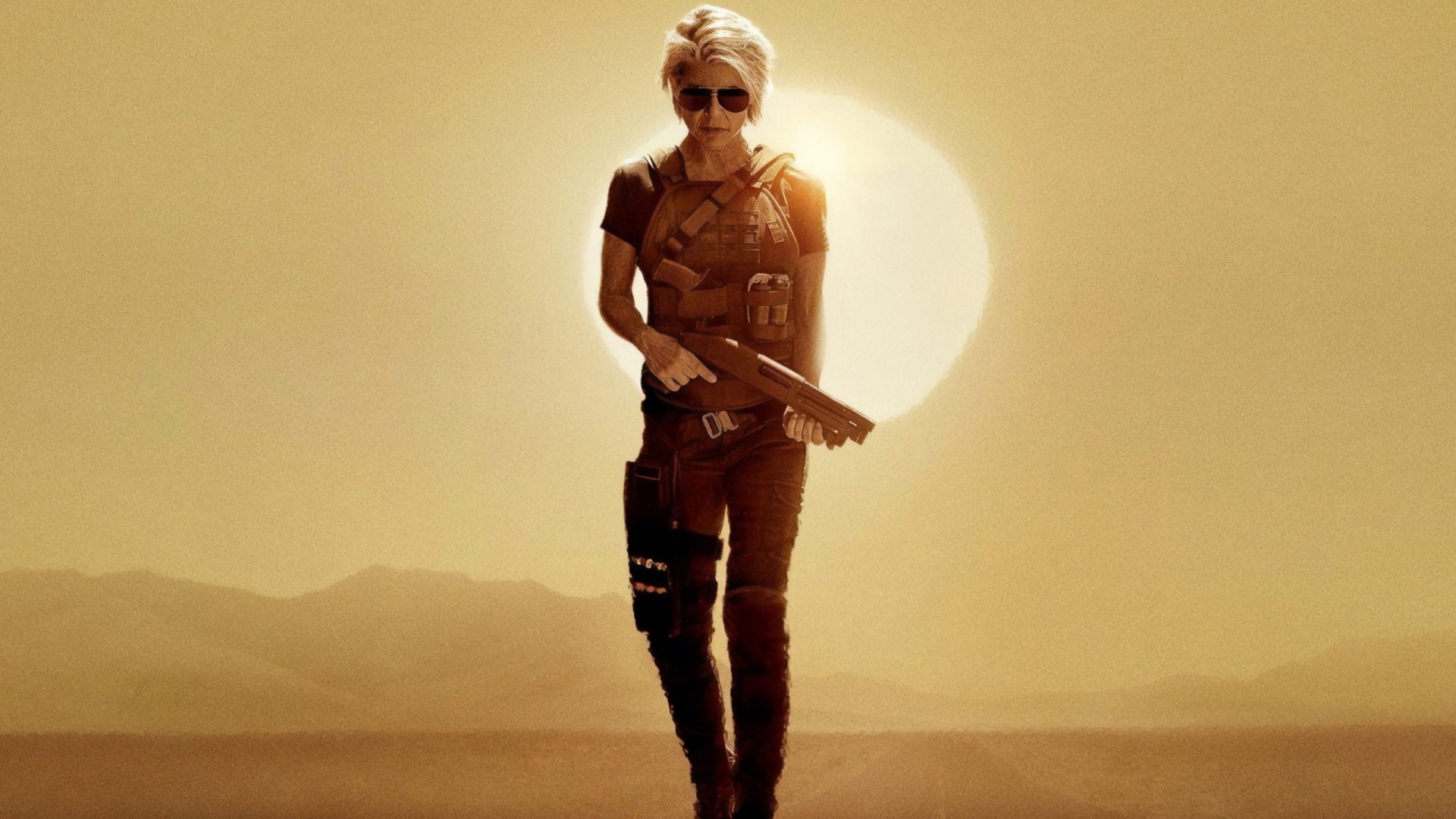 Sarah Connor from Terminator: Dark Fate HD Wallpaper
