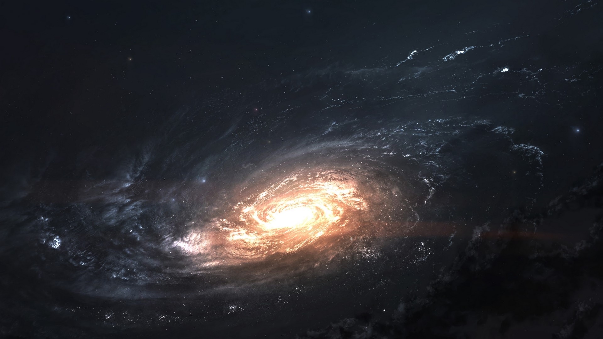 Spiral Galaxy with bright core HD Wallpaper
