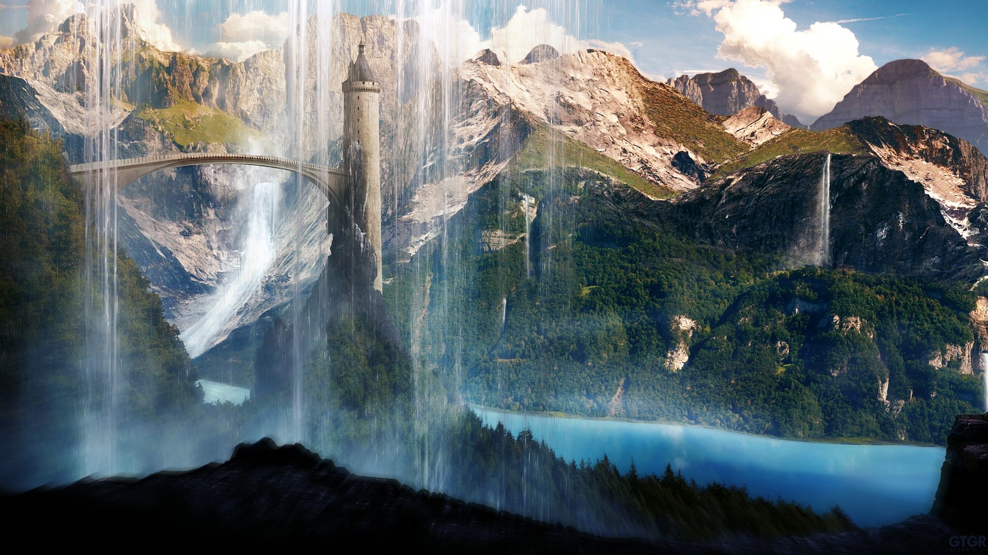 Waterfalls HD Wallpaper