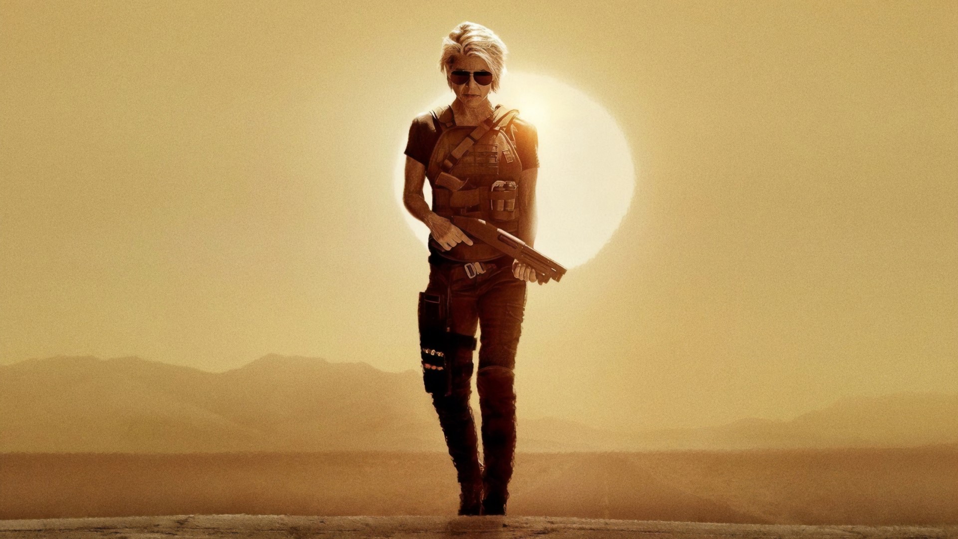 Linda Hamilton as Sarah Connor in Terminator: Dark Fate HD Wallpaper