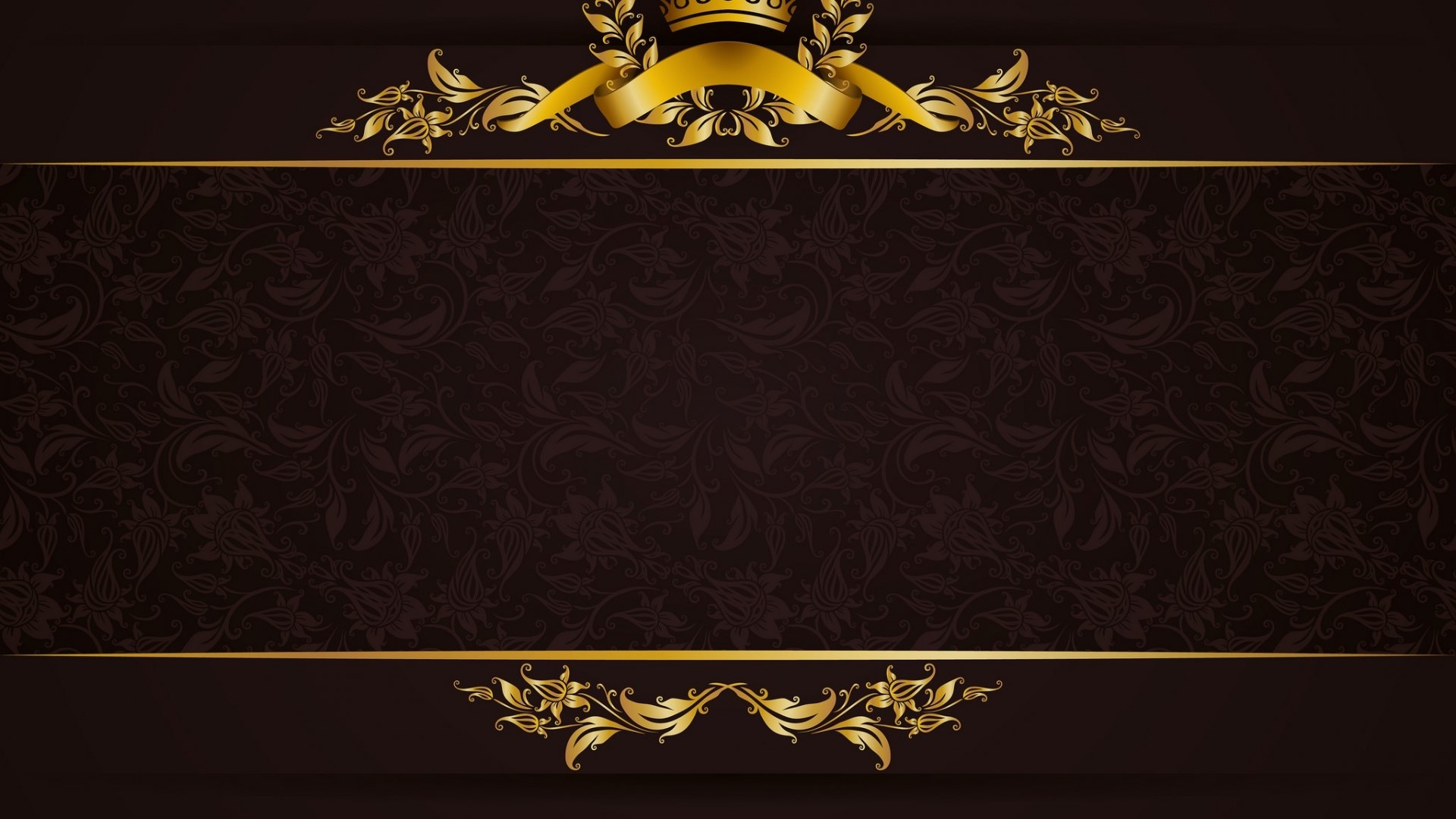 Retro gold ornate frame HD Wallpaper