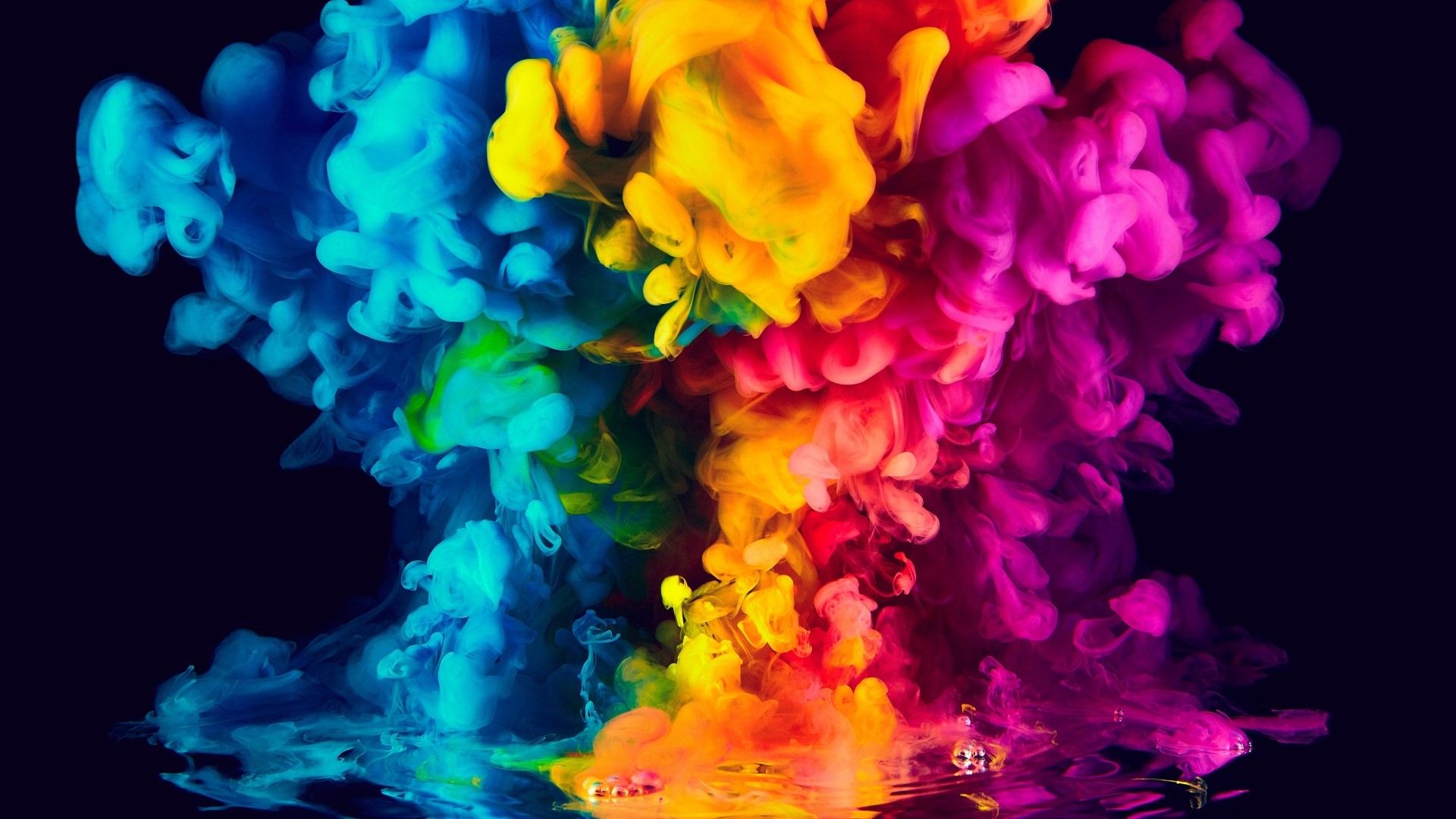 Colorful ink explosion in water HD Wallpaper