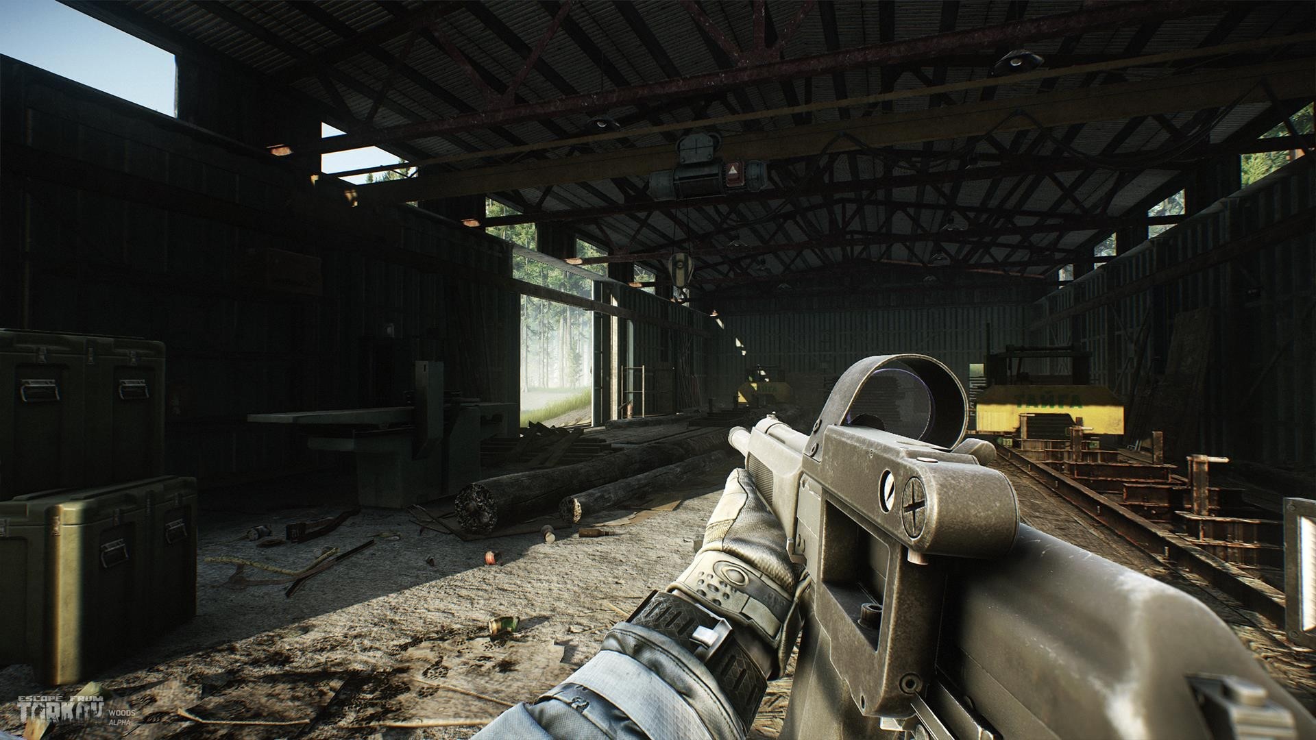 First-person view of a weapon in Escape From Tarkov HD Wallpaper