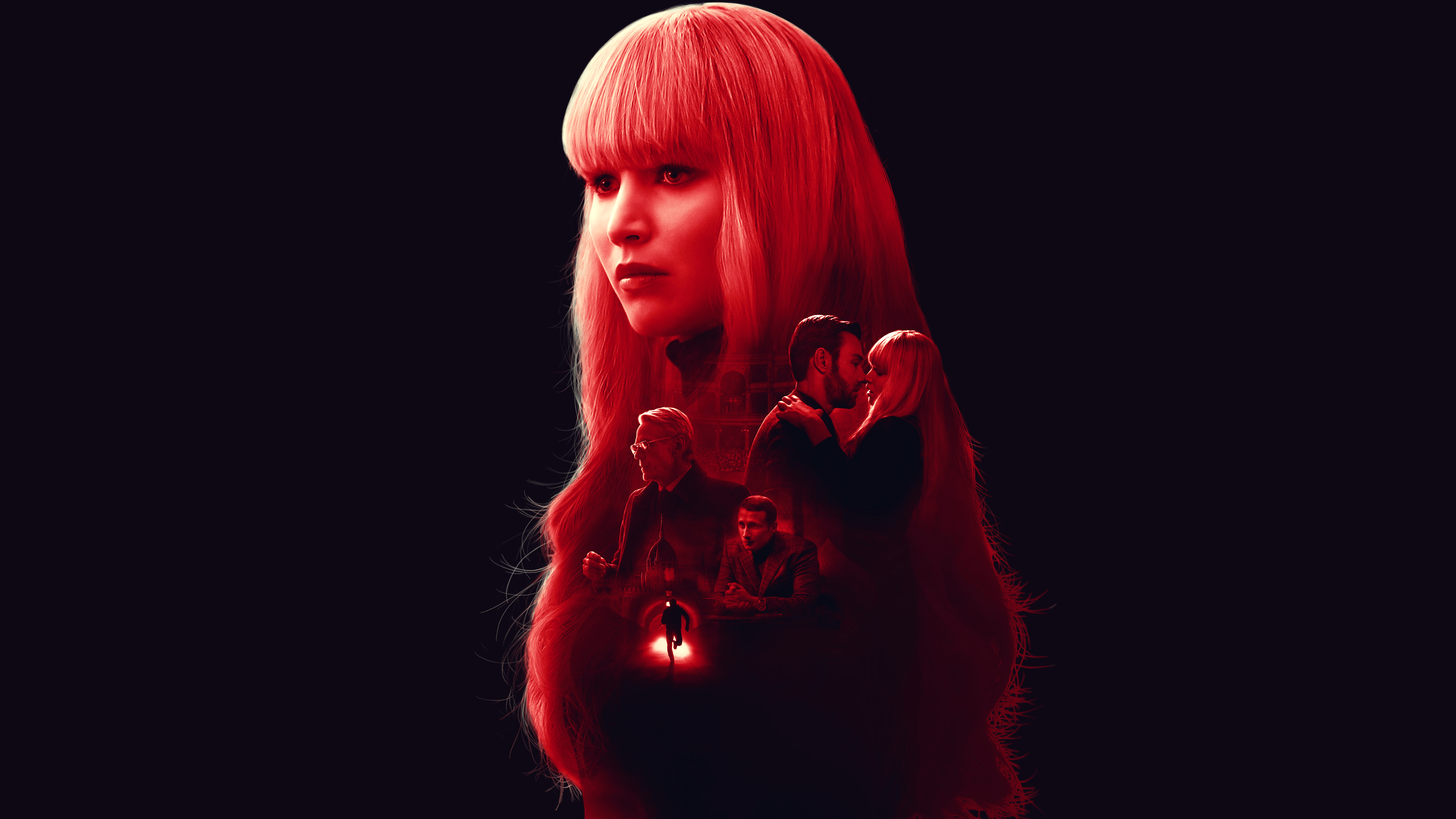 Red Sparrow 4K HD Wallpaper