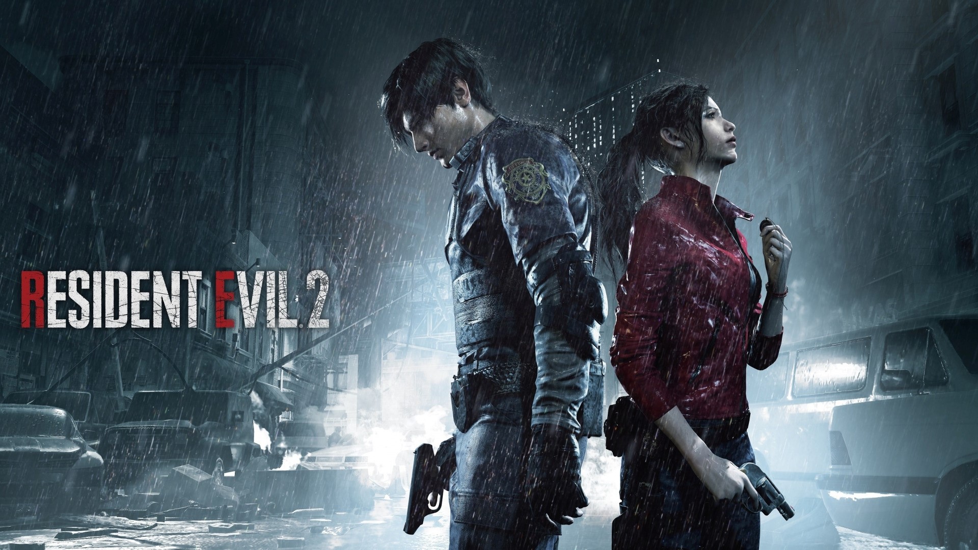 Leon S. Kennedy and Claire Redfield from Resident Evil 2 HD Wallpaper