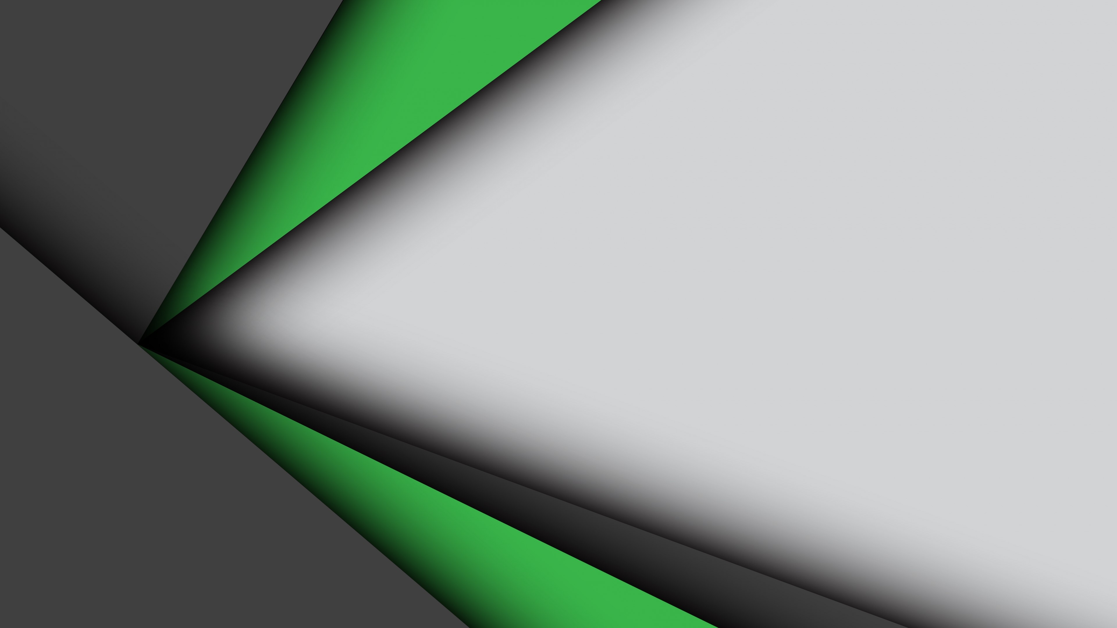 Abstract geometric shapes with green and gray layers HD Wallpaper
