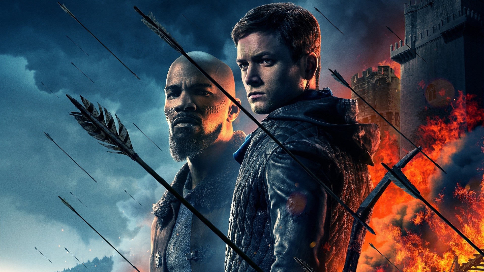 Robin Hood and Little John in battle HD Wallpaper