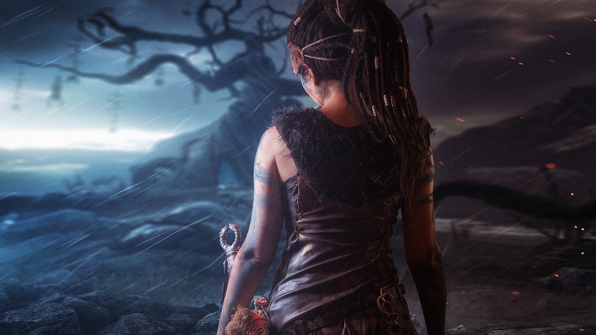Senua from Hellblade Senuas Sacrifice Cosplay HD Wallpaper