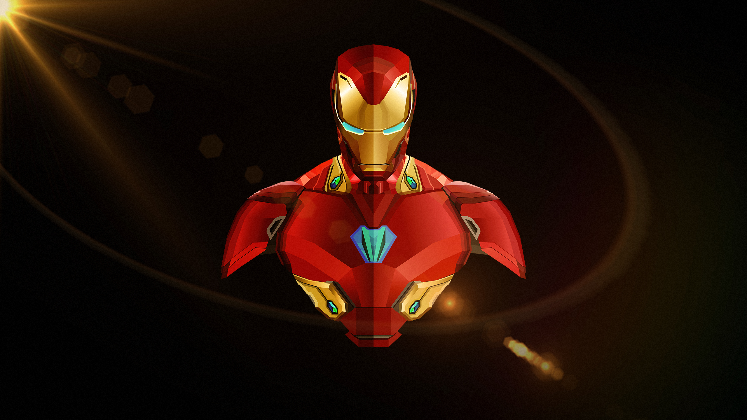 Iron Man bust from Marvel Comics HD Wallpaper