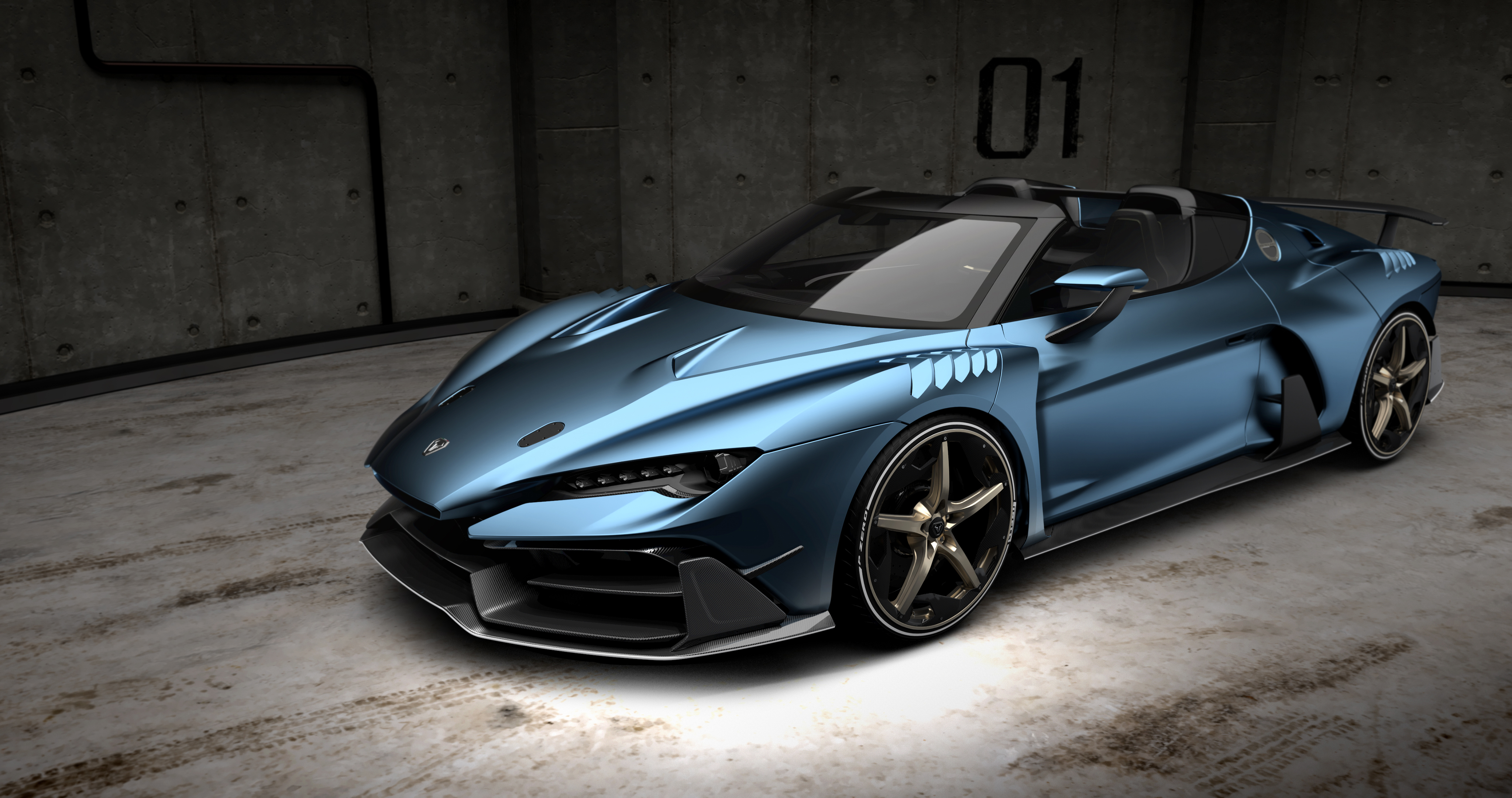 2018 Italdesign Zerouno Duerta convertible sports car HD Wallpaper