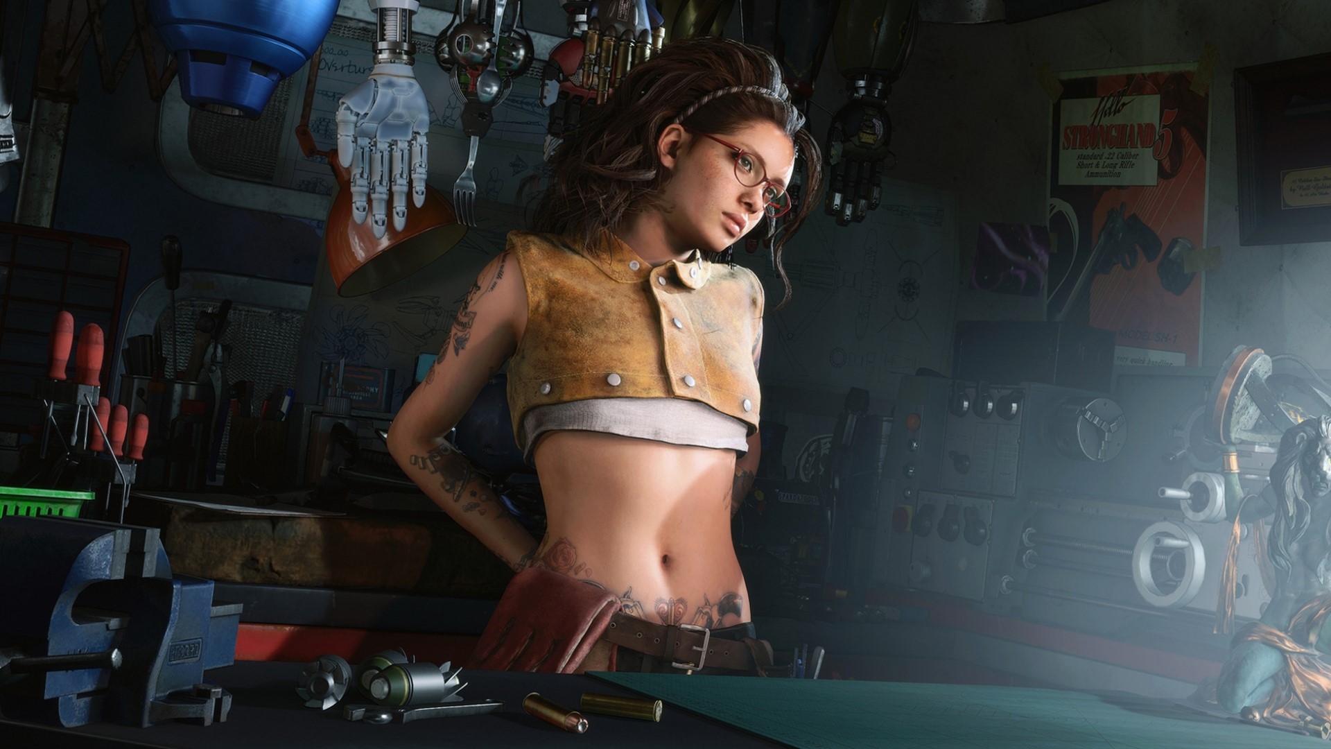 Nico from Devil May Cry 5 in her workshop HD Wallpaper