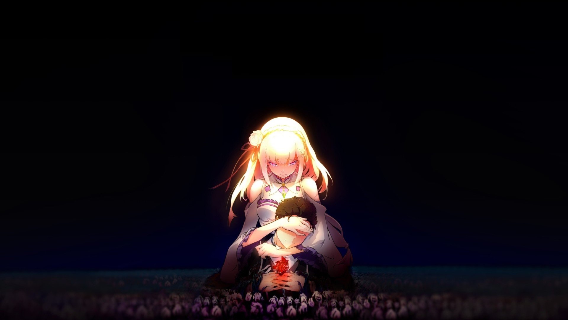 Emilia and Natsuki Subaru from Re:Zero HD Wallpaper