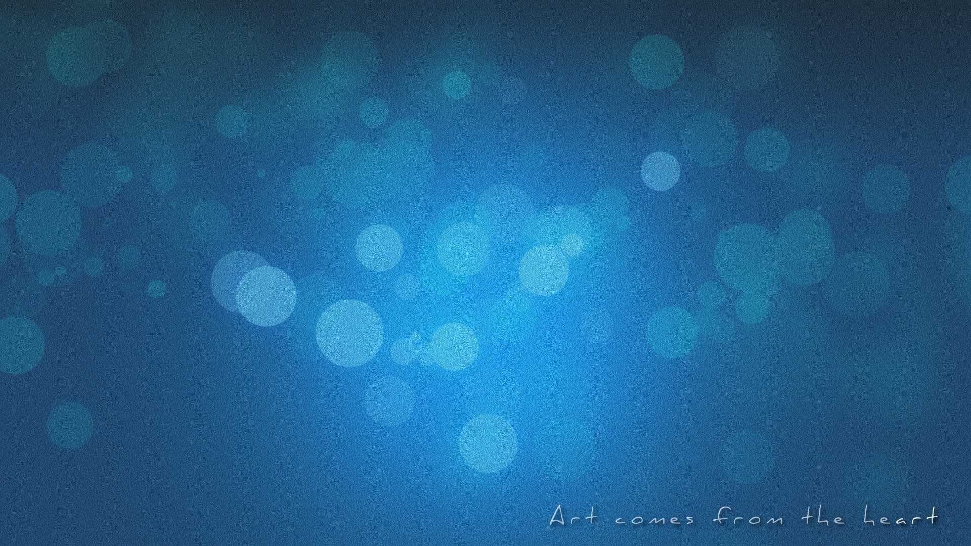 Blue bokeh background with text HD Wallpaper