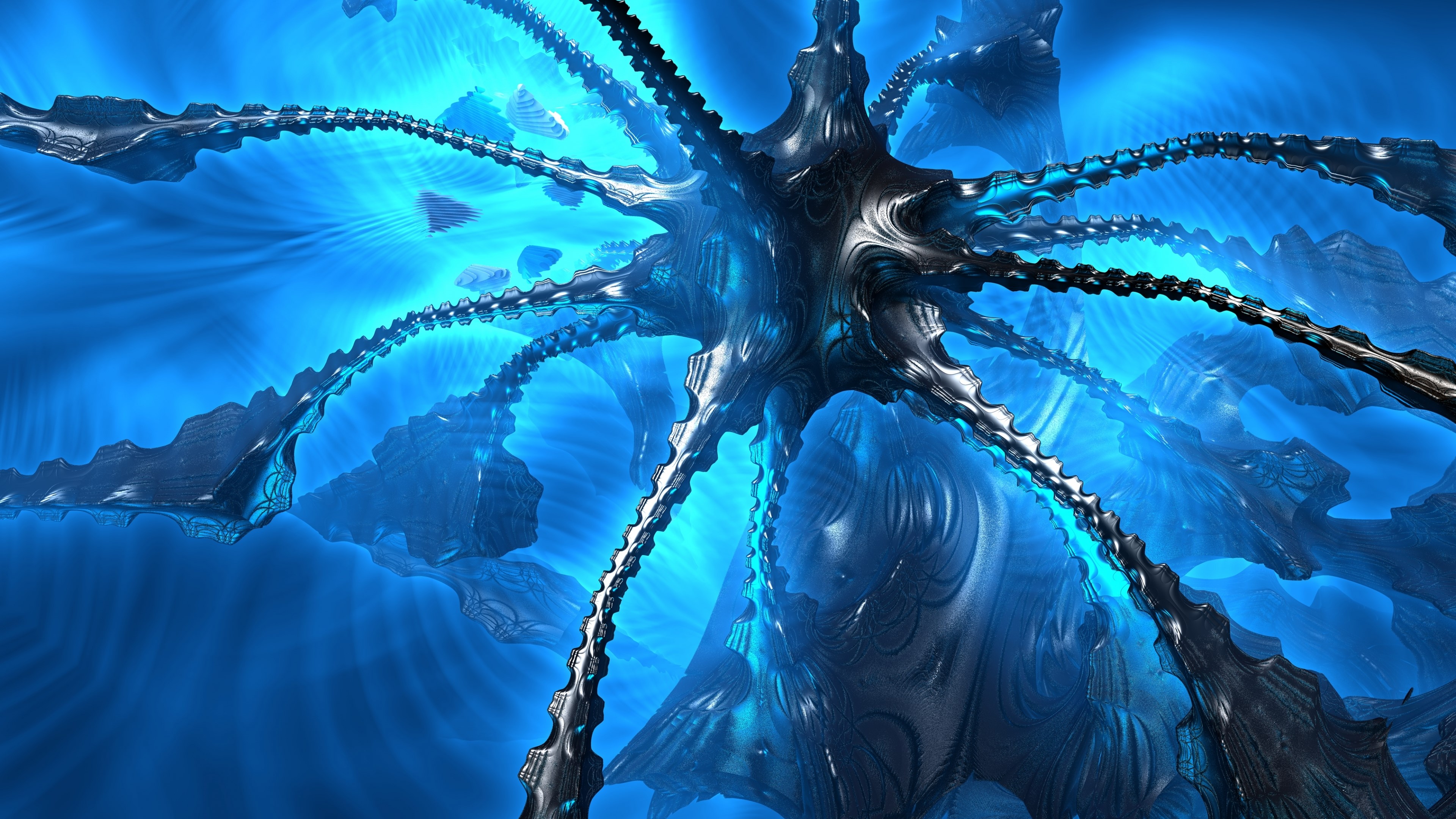 4K 3D fractal abstract HD Wallpaper