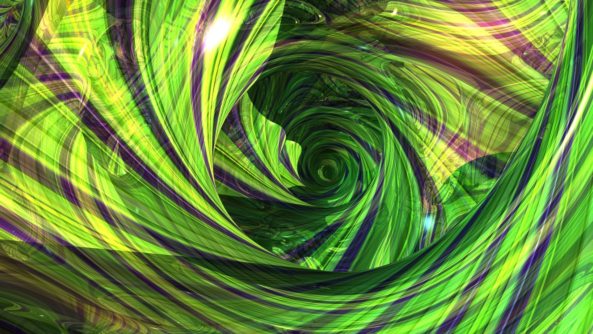 Green and purple abstract vortex HD Wallpaper