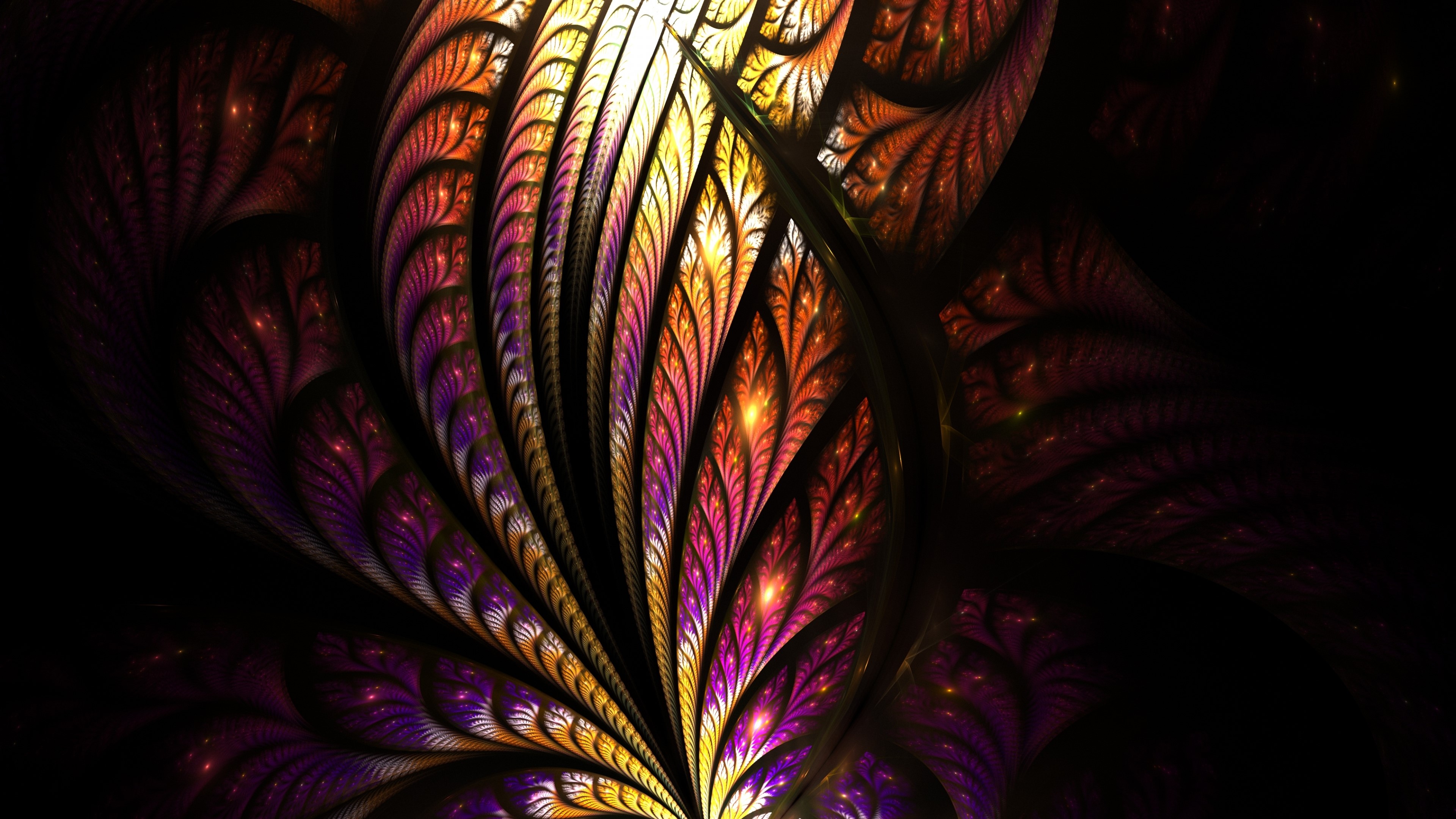 4K Abstract Fractal Pattern HD Wallpaper
