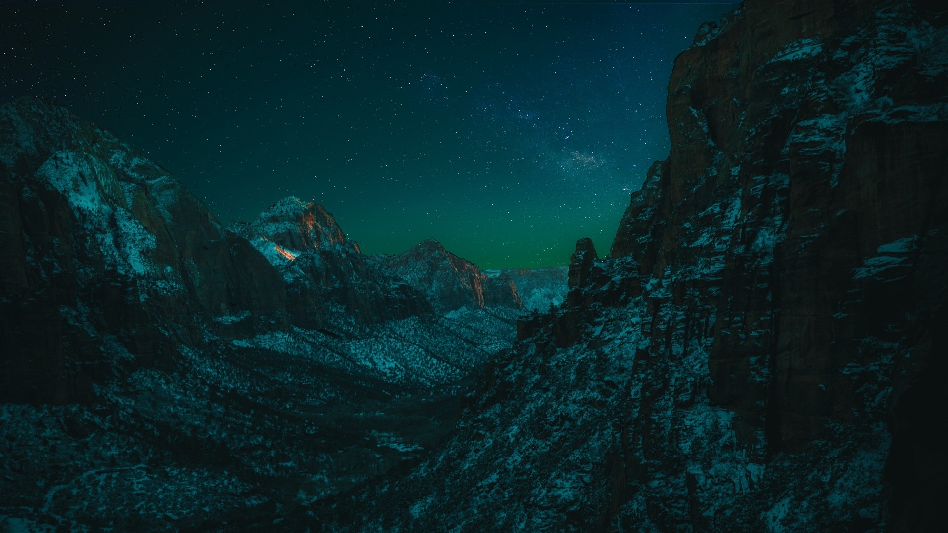 A Starry Night in Zion National Park HD Wallpaper