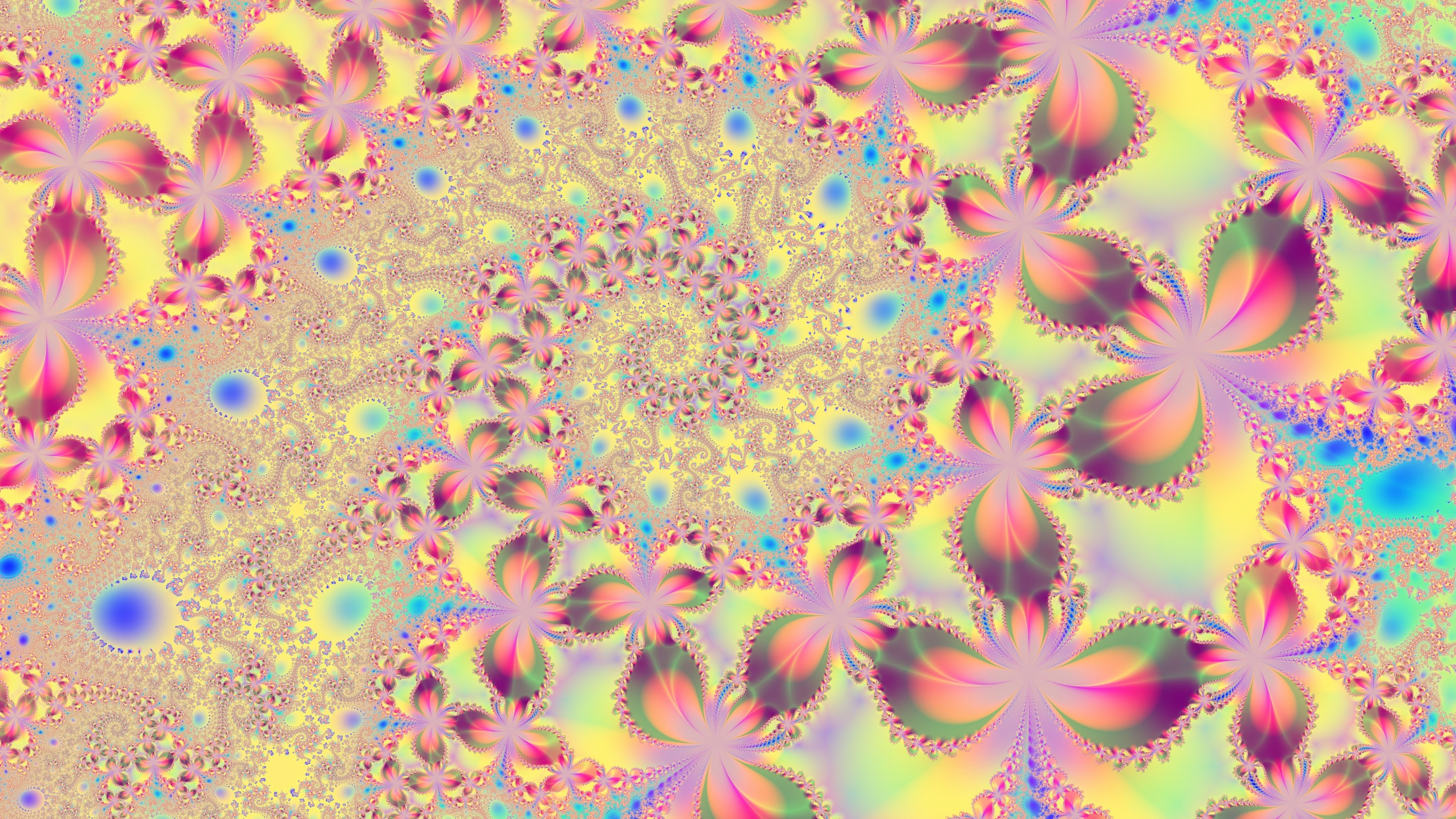 4K Fractal Flowers HD Wallpaper
