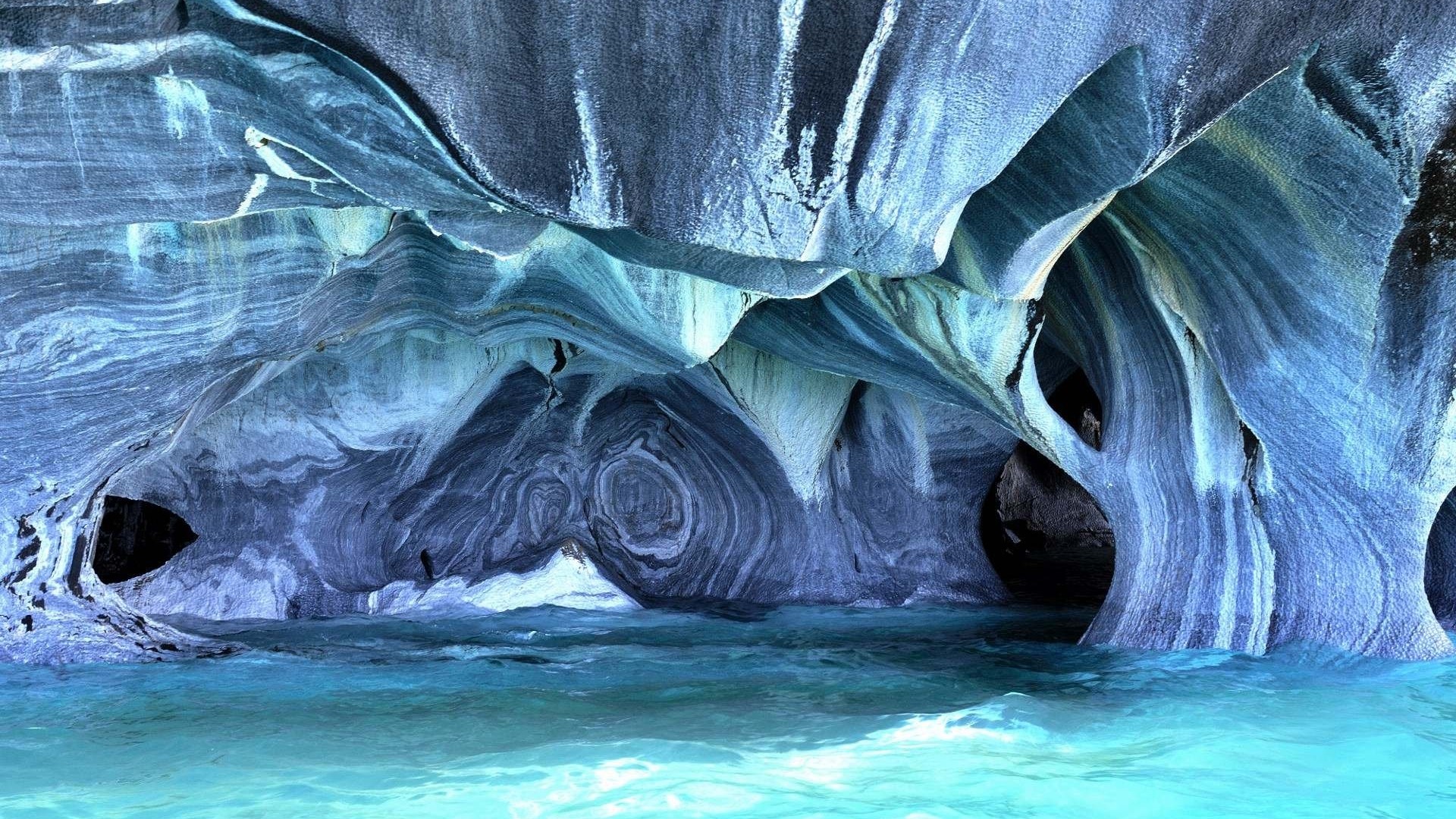 Marble Caves in Chile HD Wallpaper