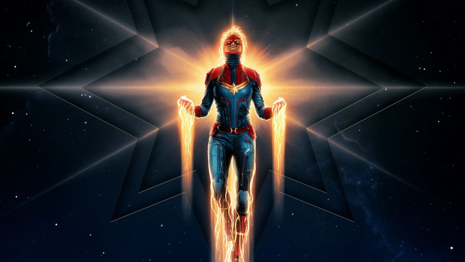 Captain Marvel in Space HD Wallpaper