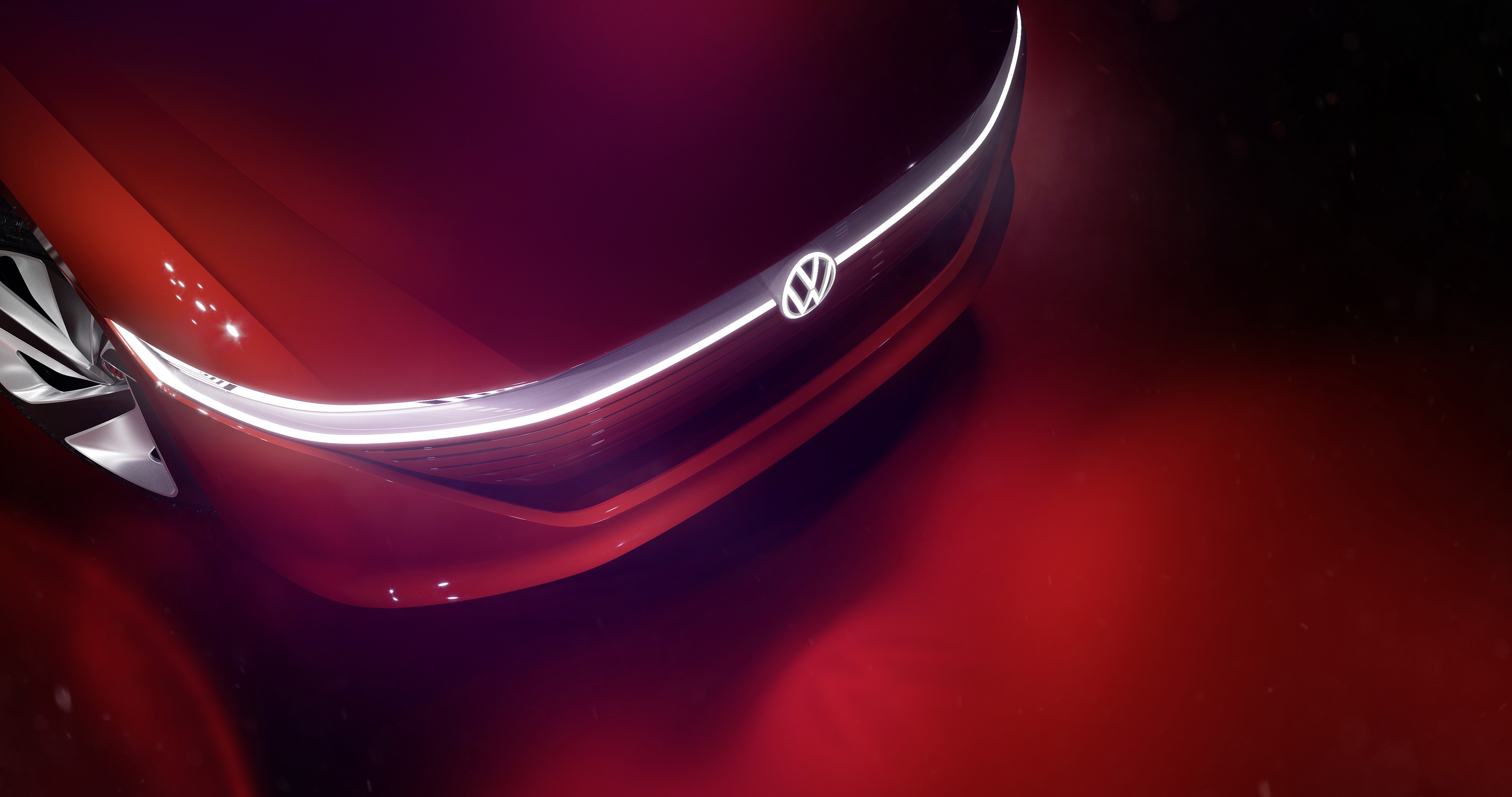 Volkswagen I.D. Vizzion concept car front view HD Wallpaper