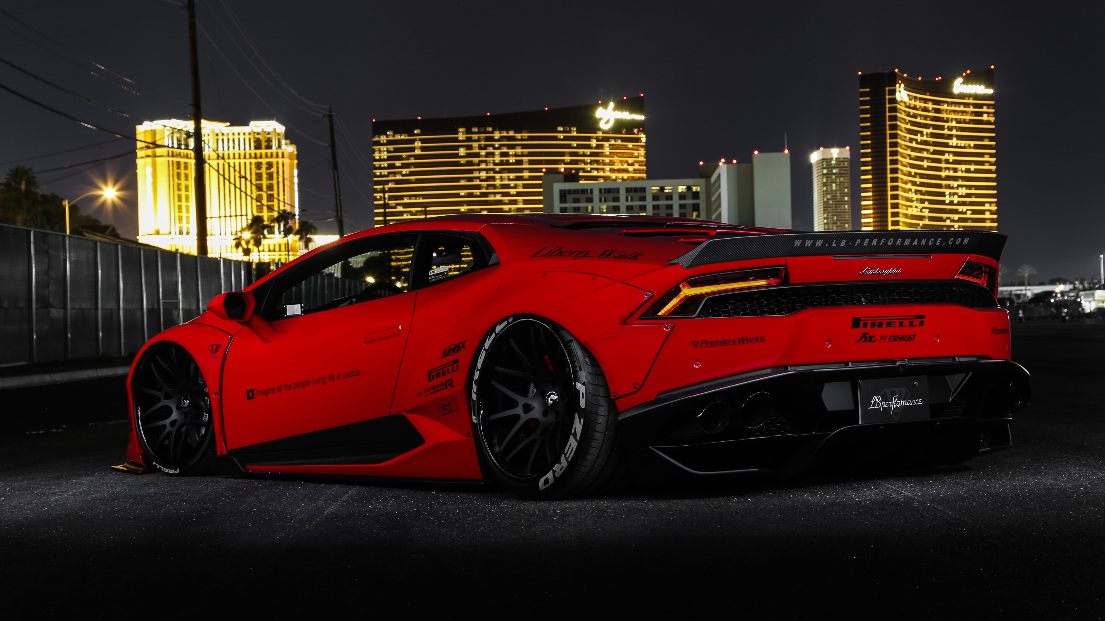 4K Lamborghini Huracan in Las Vegas HD Wallpaper