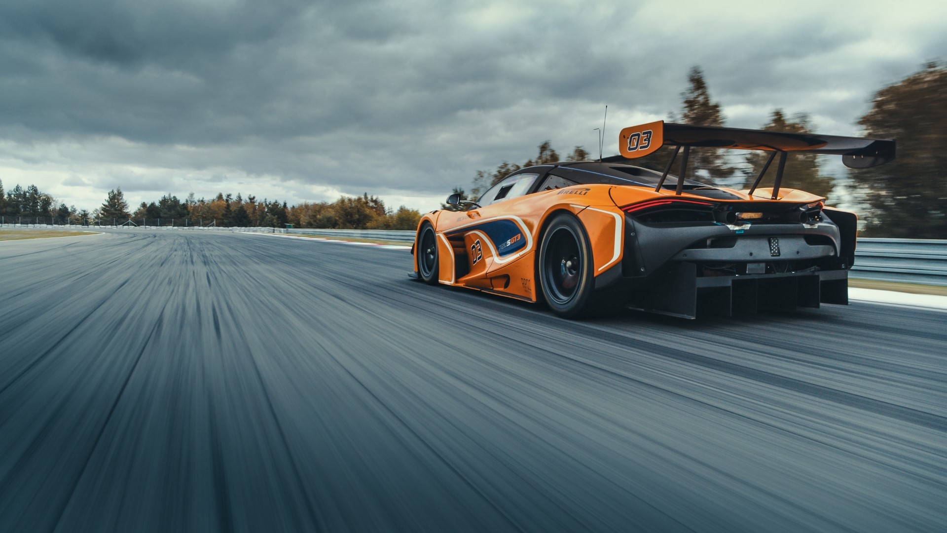 McLaren 720S GT3 race car on track HD Wallpaper