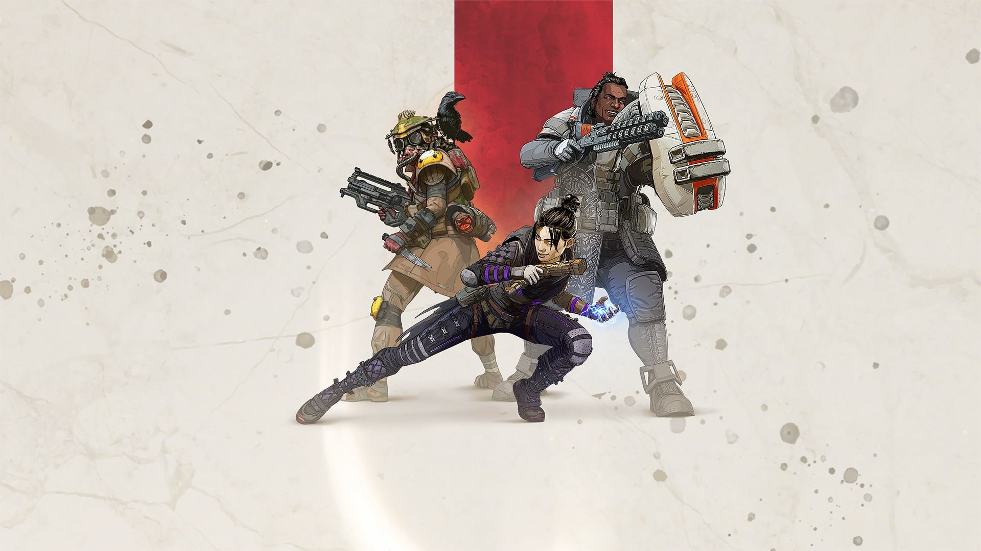 Apex Legends characters: Bloodhound, Wraith, and Gibraltar HD Wallpaper