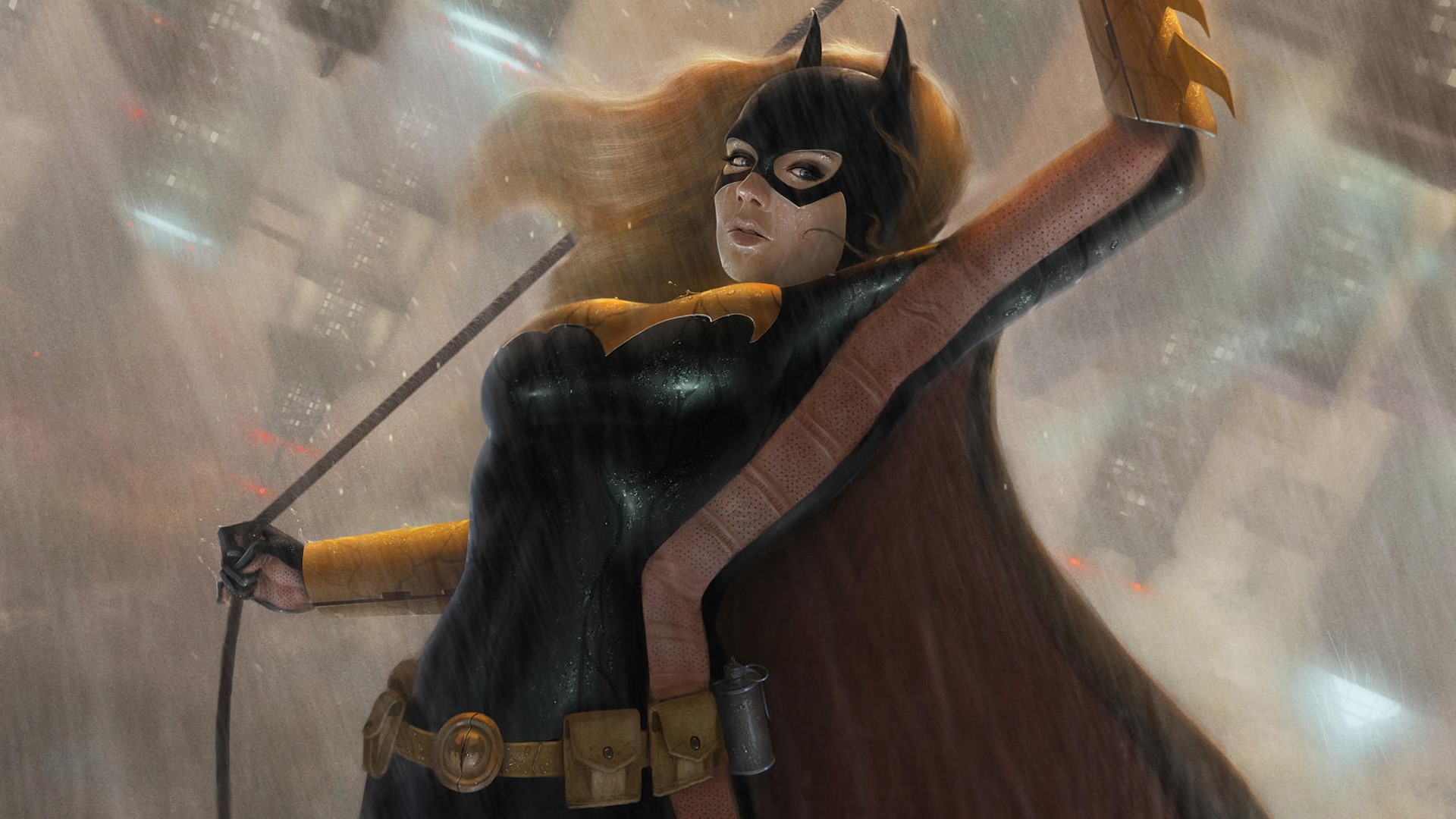 Batgirl in the rain HD Wallpaper