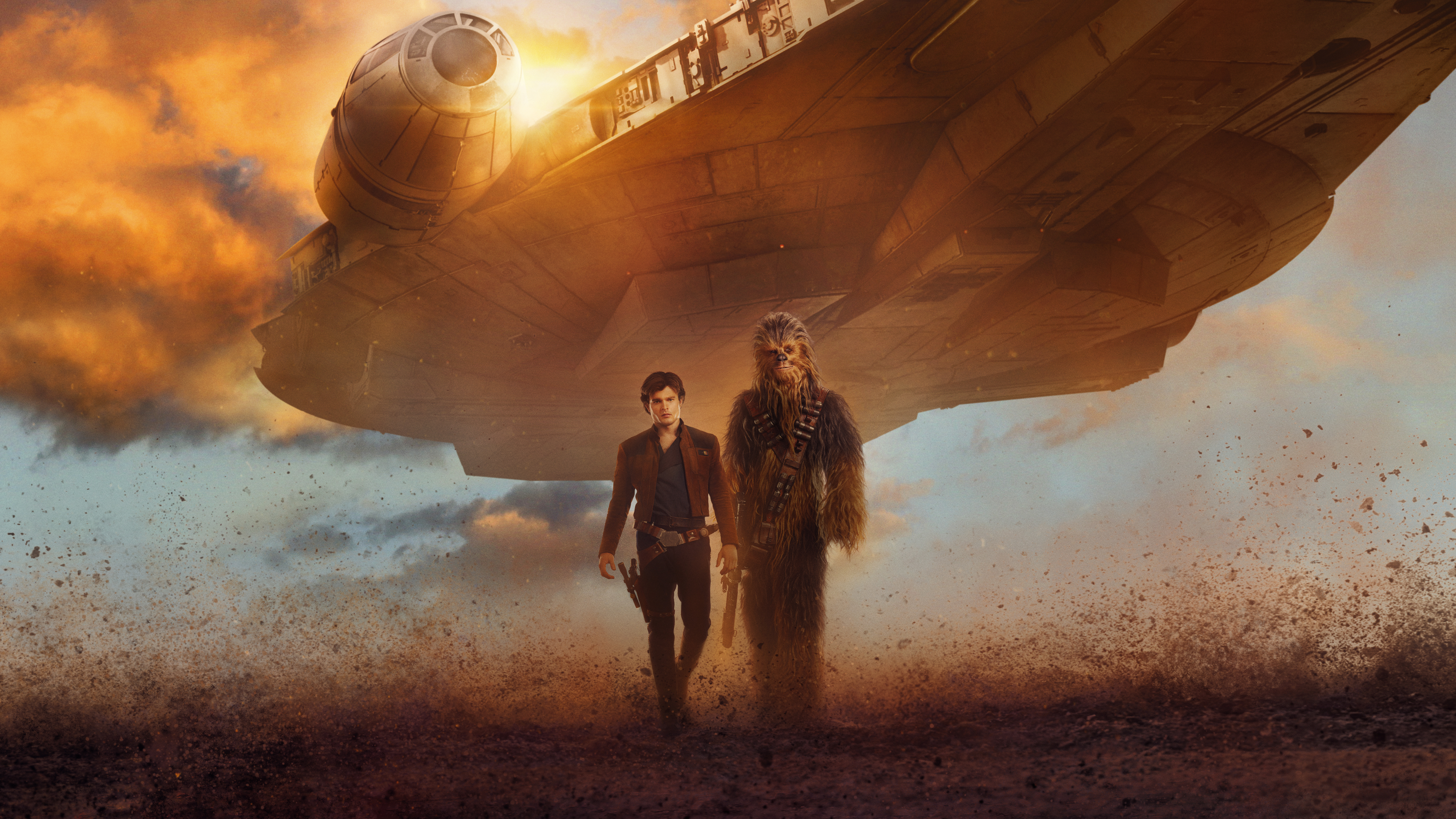 Han Solo and Chewbacca from Solo: A Star Wars Story HD Wallpaper