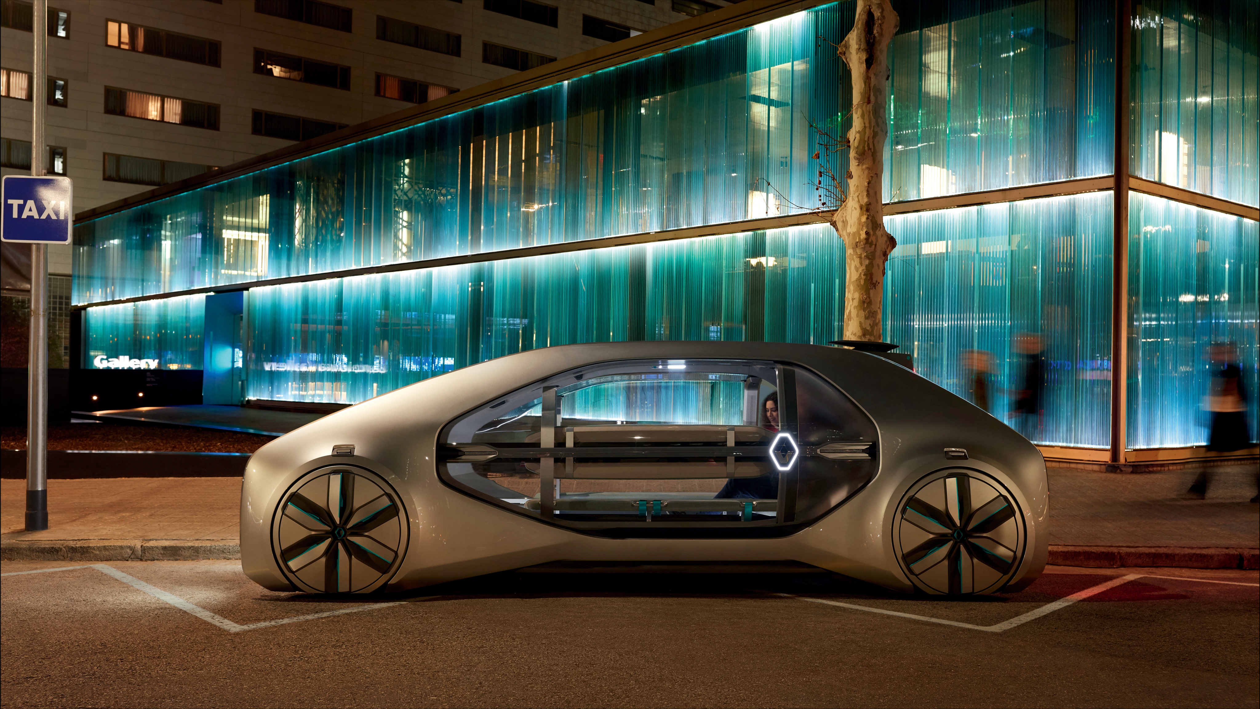 Renault EZ-GO concept car at Geneva Motor Show 2018 HD Wallpaper