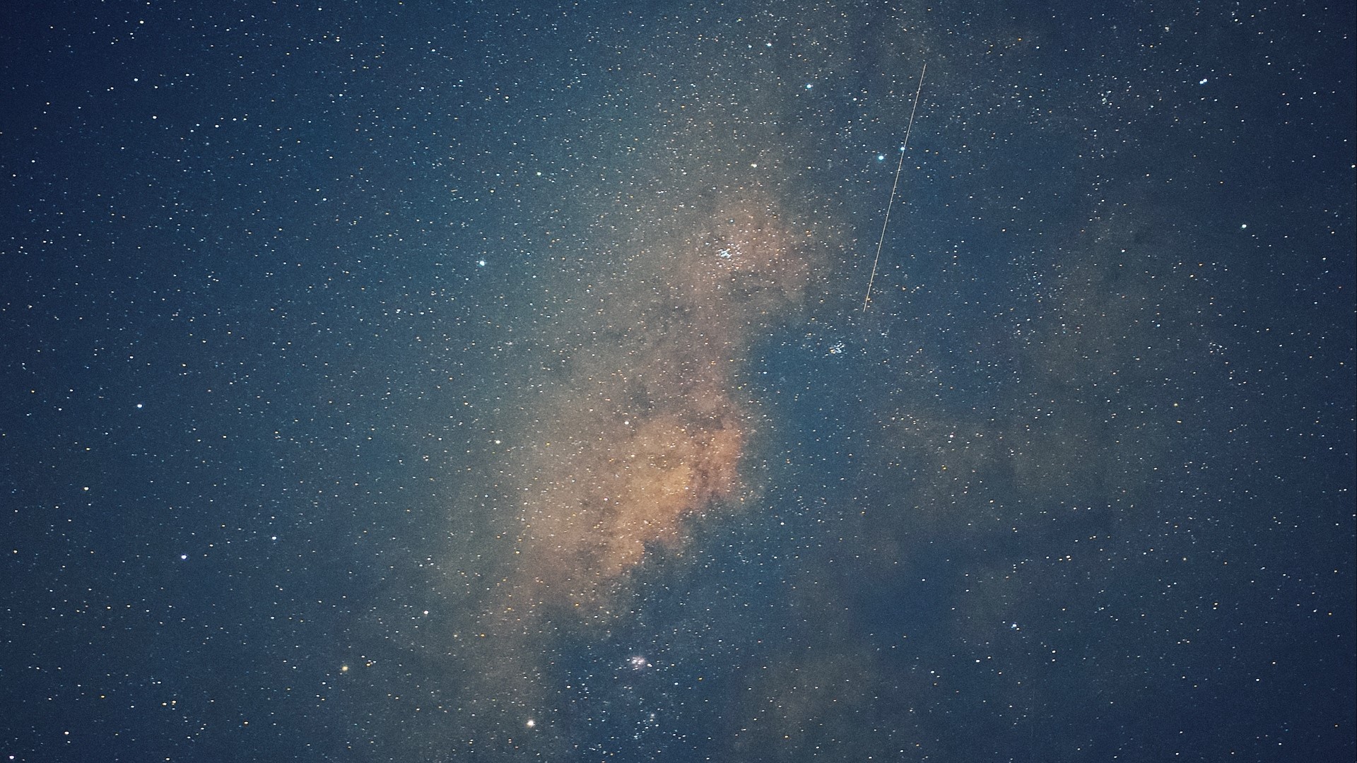 Milky Way Galaxy and Meteor Shower HD Wallpaper
