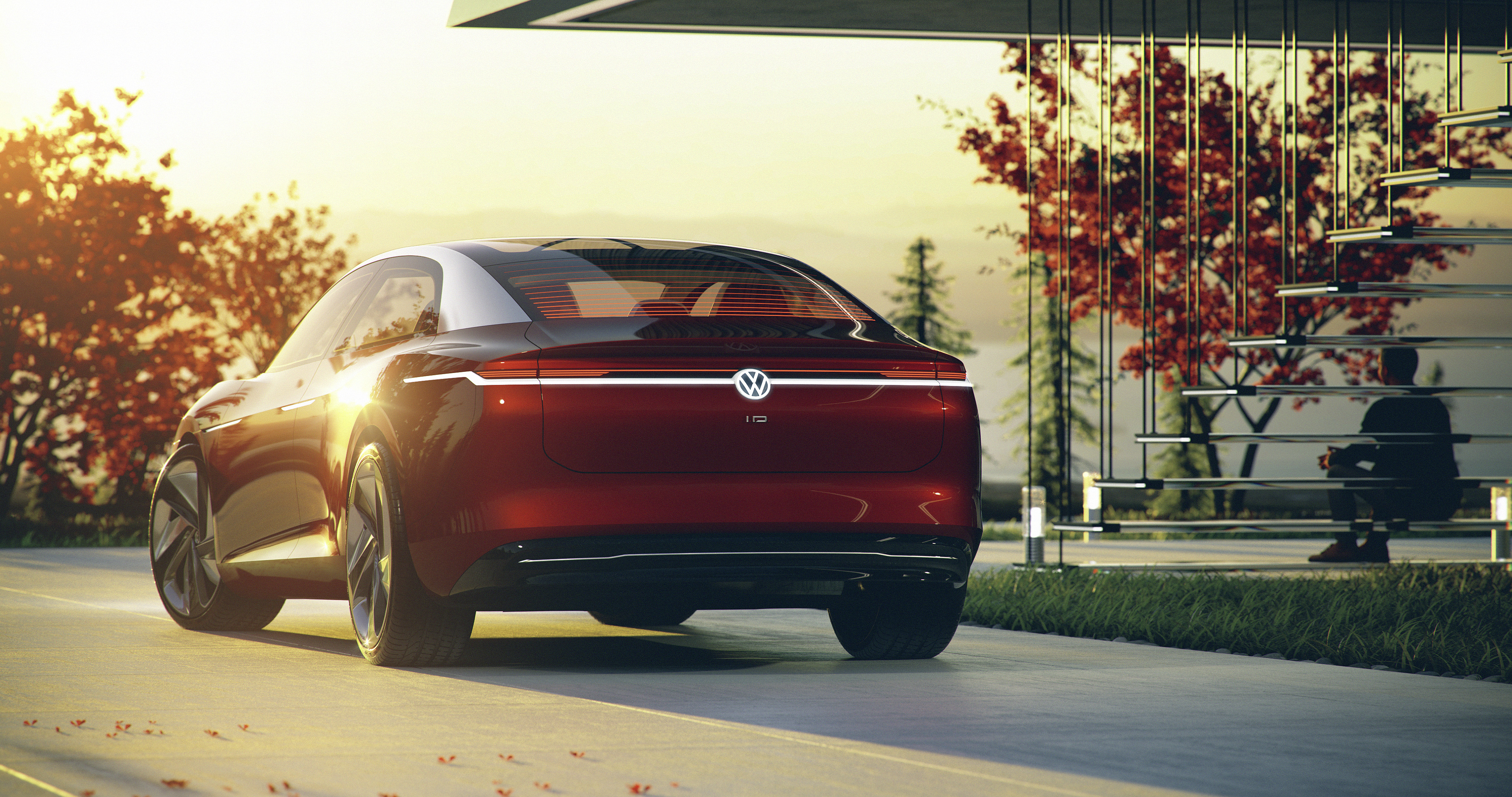 4K Volkswagen I.D. Vizzion at Geneva Motor Show 2018 HD Wallpaper