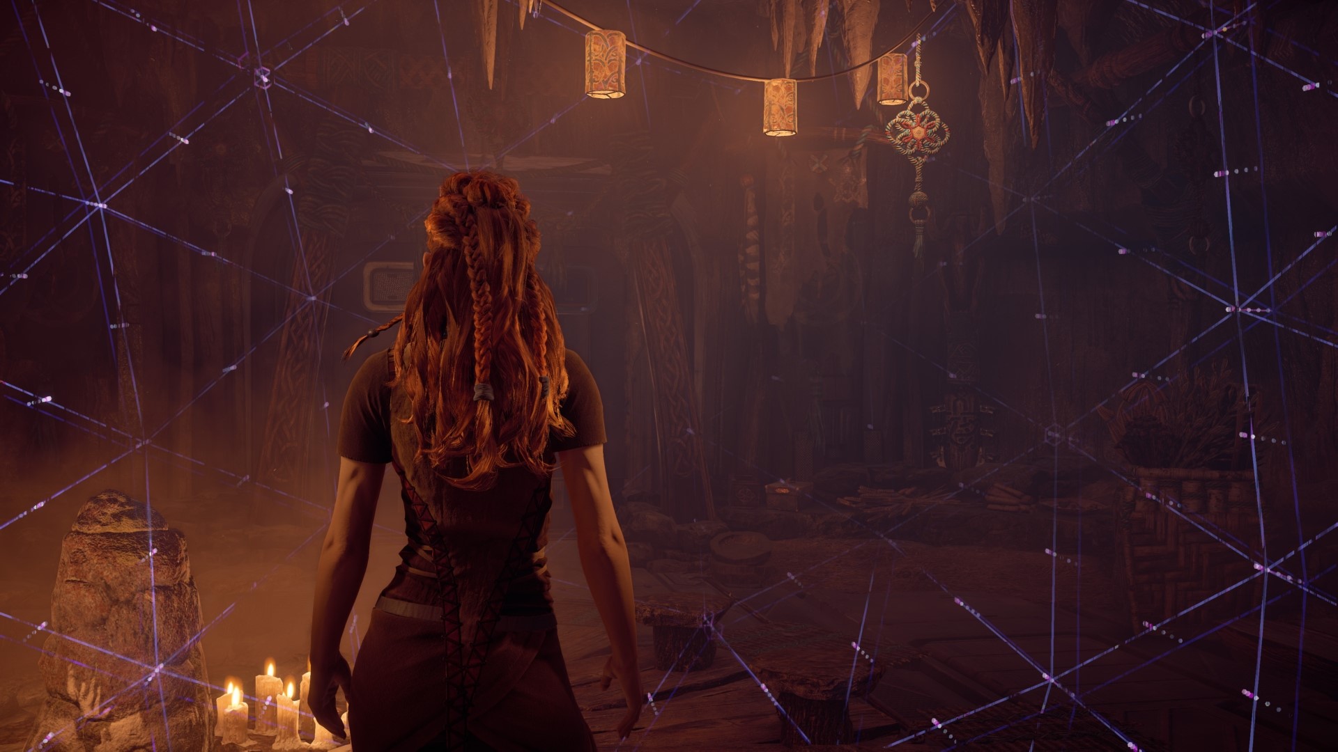 Aloy from Horizon Zero Dawn in a cave HD Wallpaper