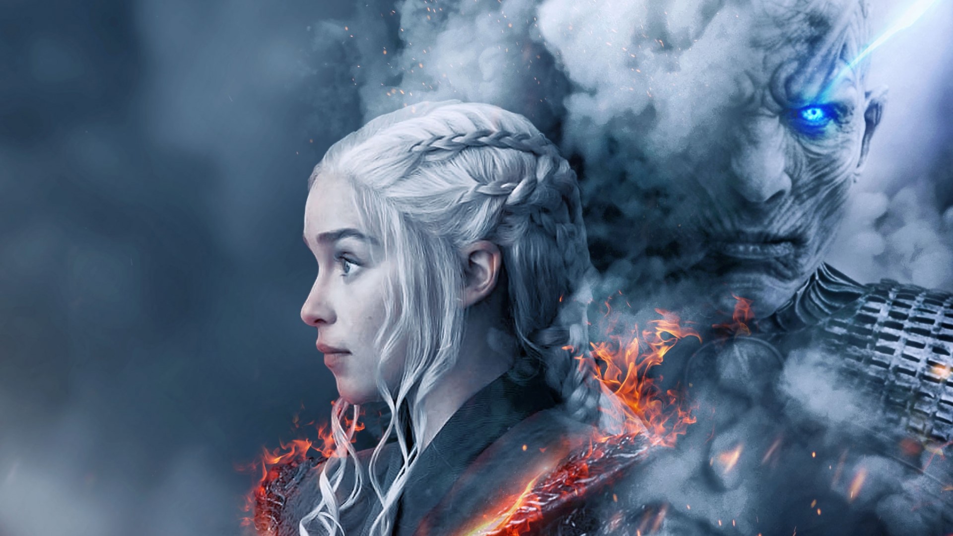 Daenerys Targaryen and Night King from Game of Thrones HD Wallpaper