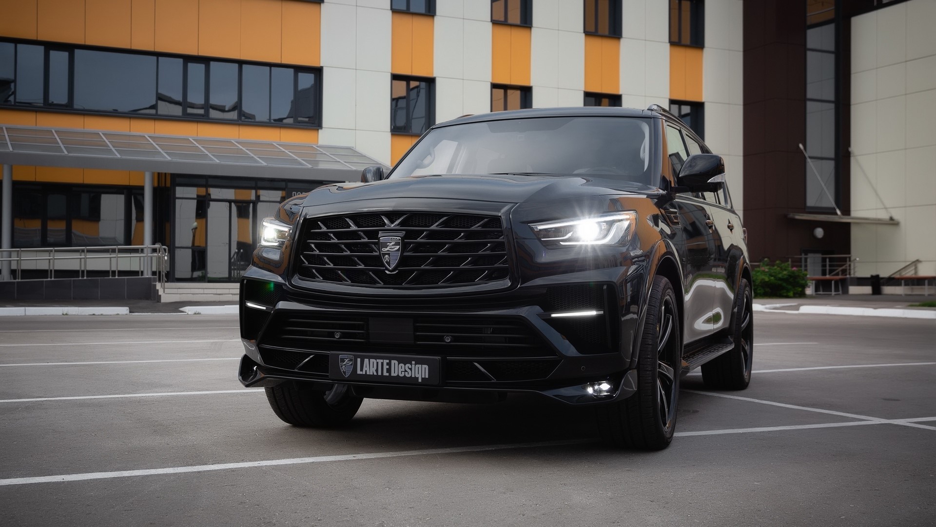 Black Infiniti QX80 by LARTE Design HD Wallpaper