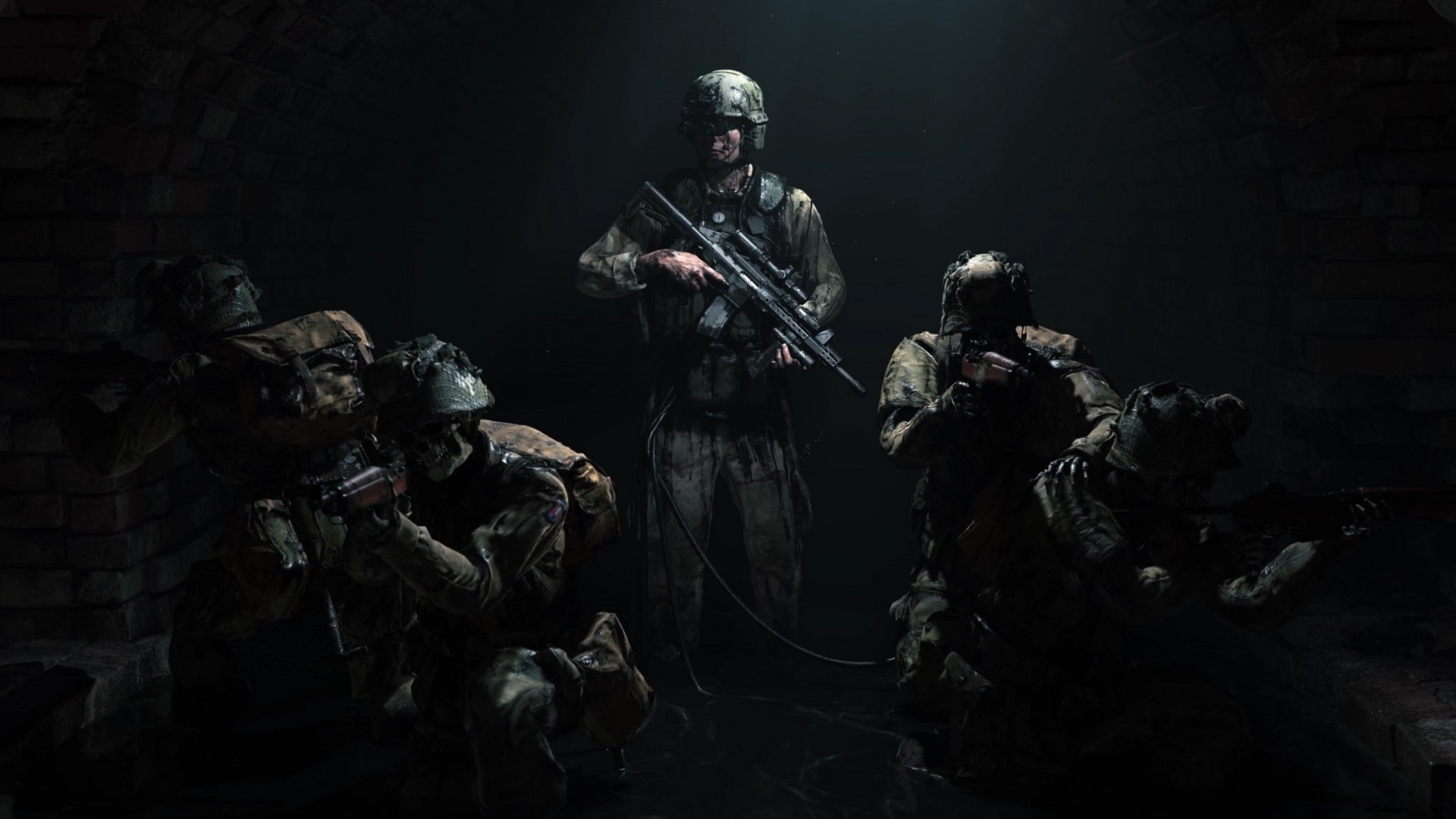 Soldiers in a dark tunnel, Death Stranding HD Wallpaper