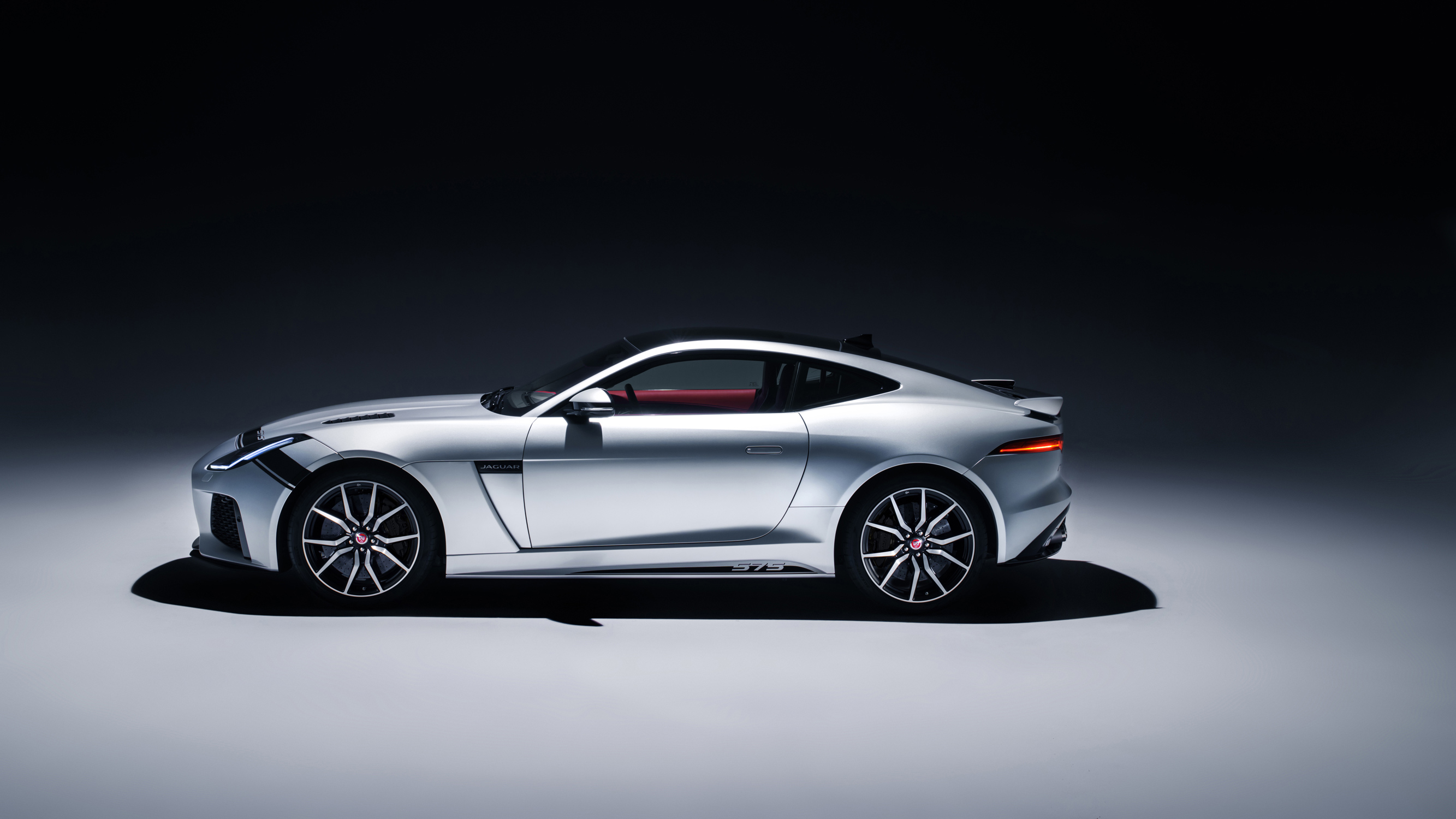 Silver Jaguar F-Type SVR with Graphic Pack HD Wallpaper